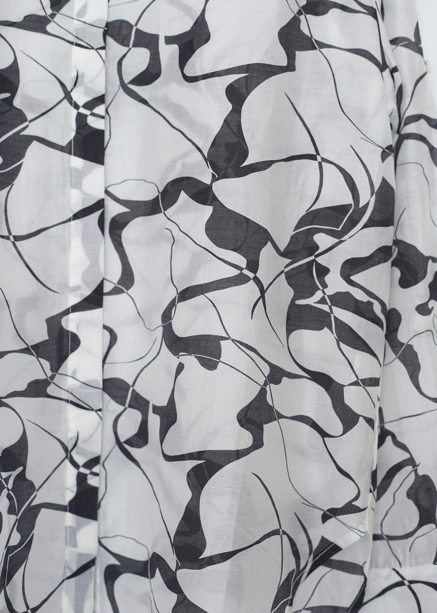 Printed organza shirt