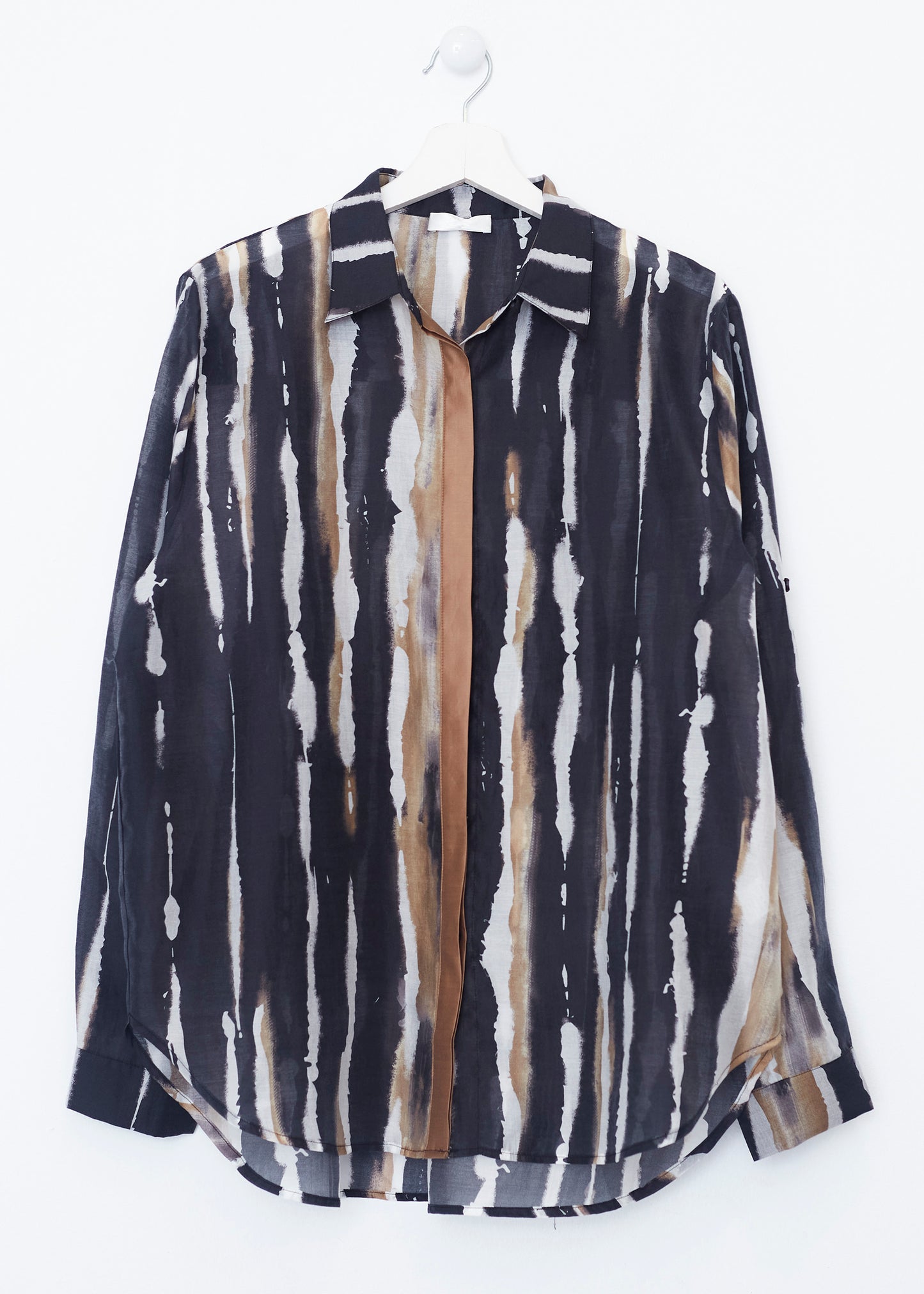 Printed organza shirt