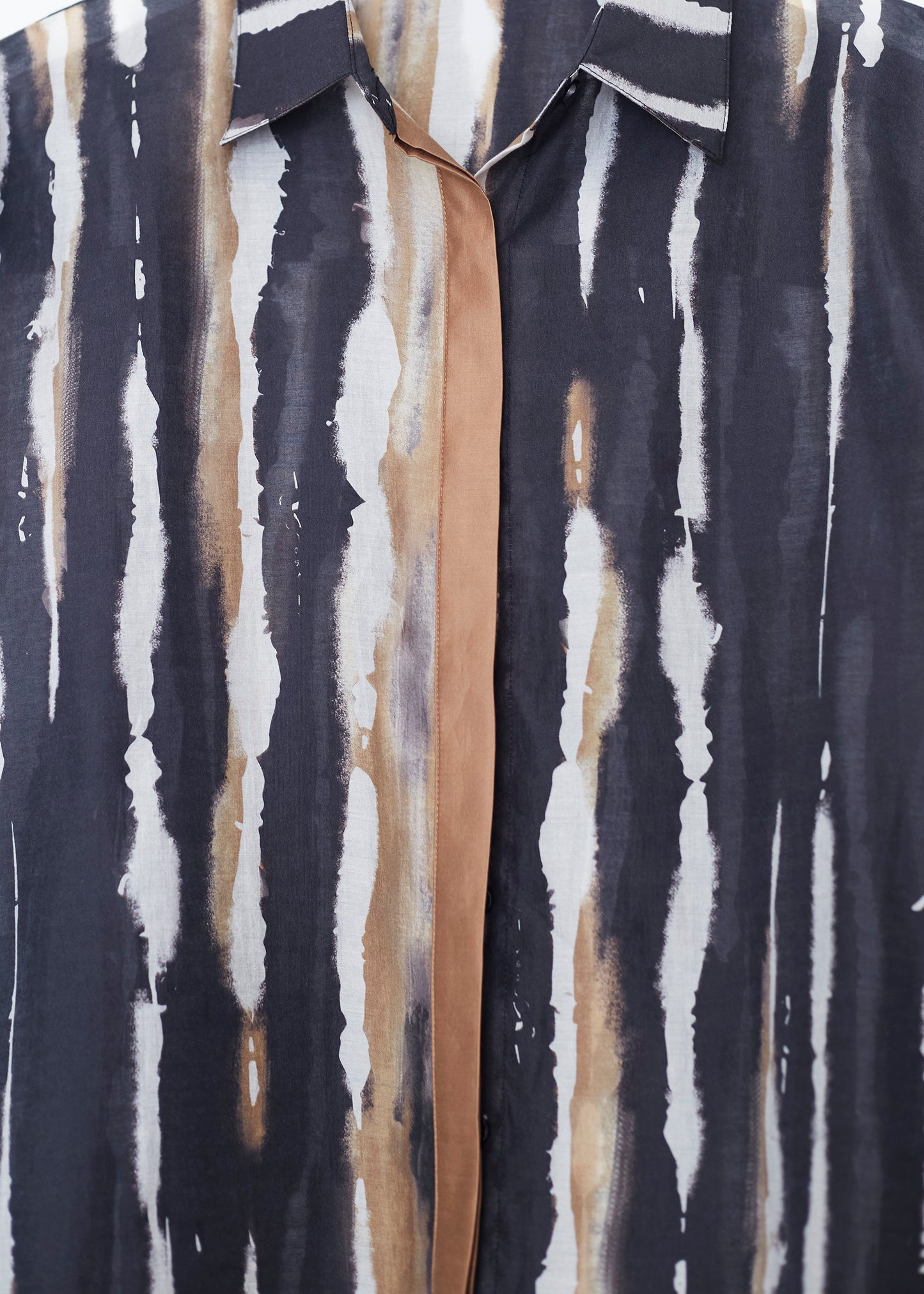 Printed organza shirt