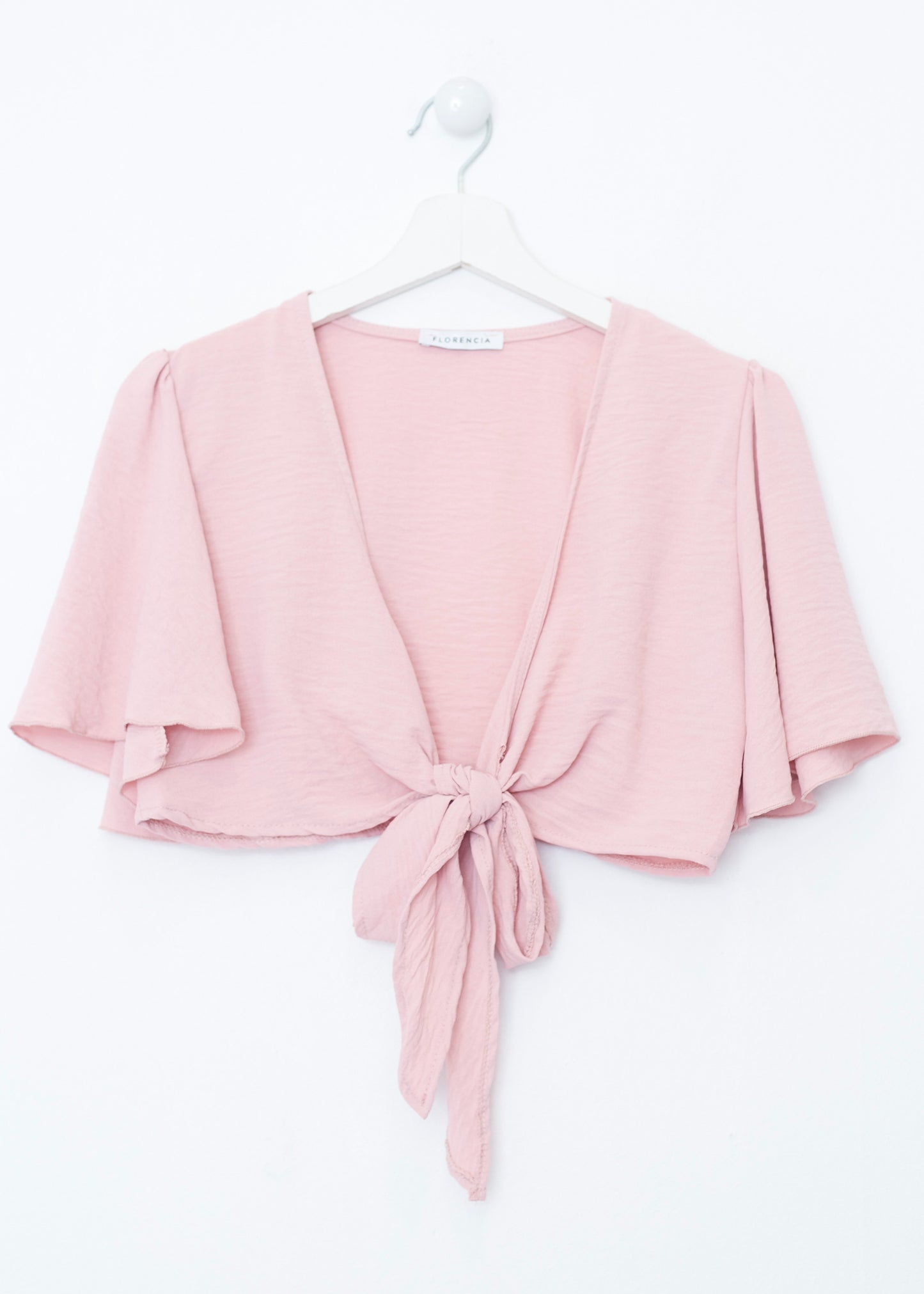 Flowing bolero with bow