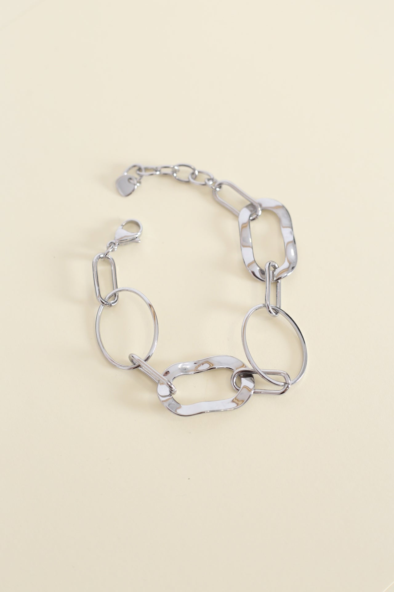 Pulsera combinada óvalos texturados