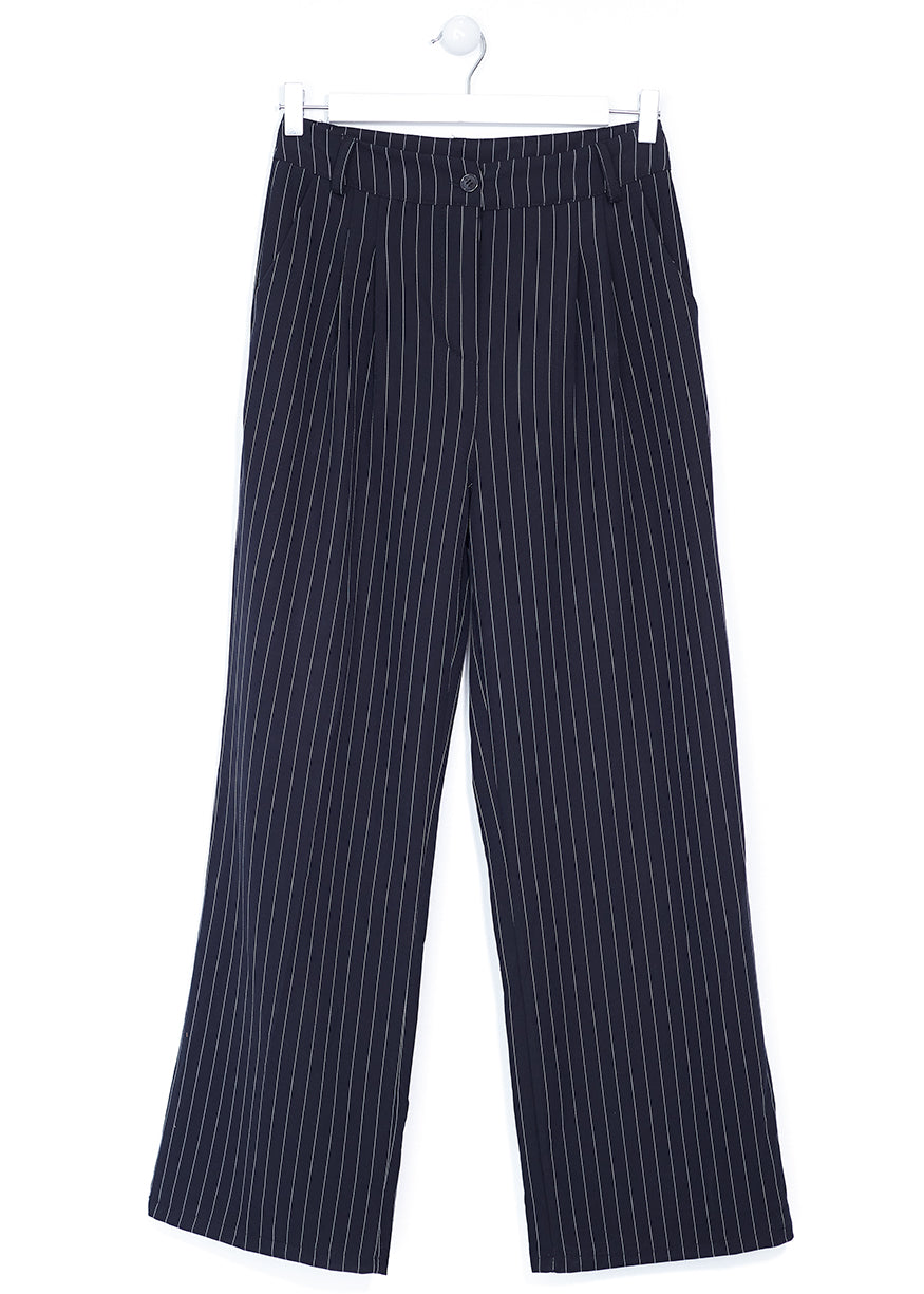 Pinstripe tailored trousers