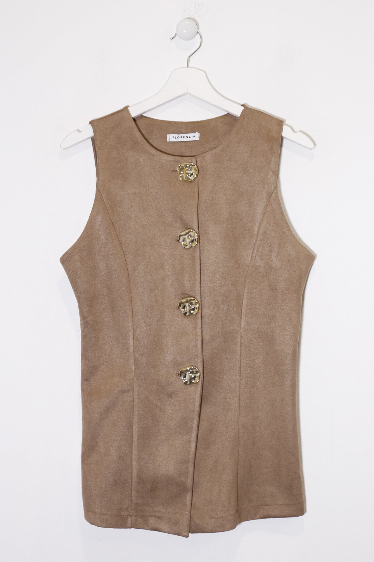 Chaleco antelina botones