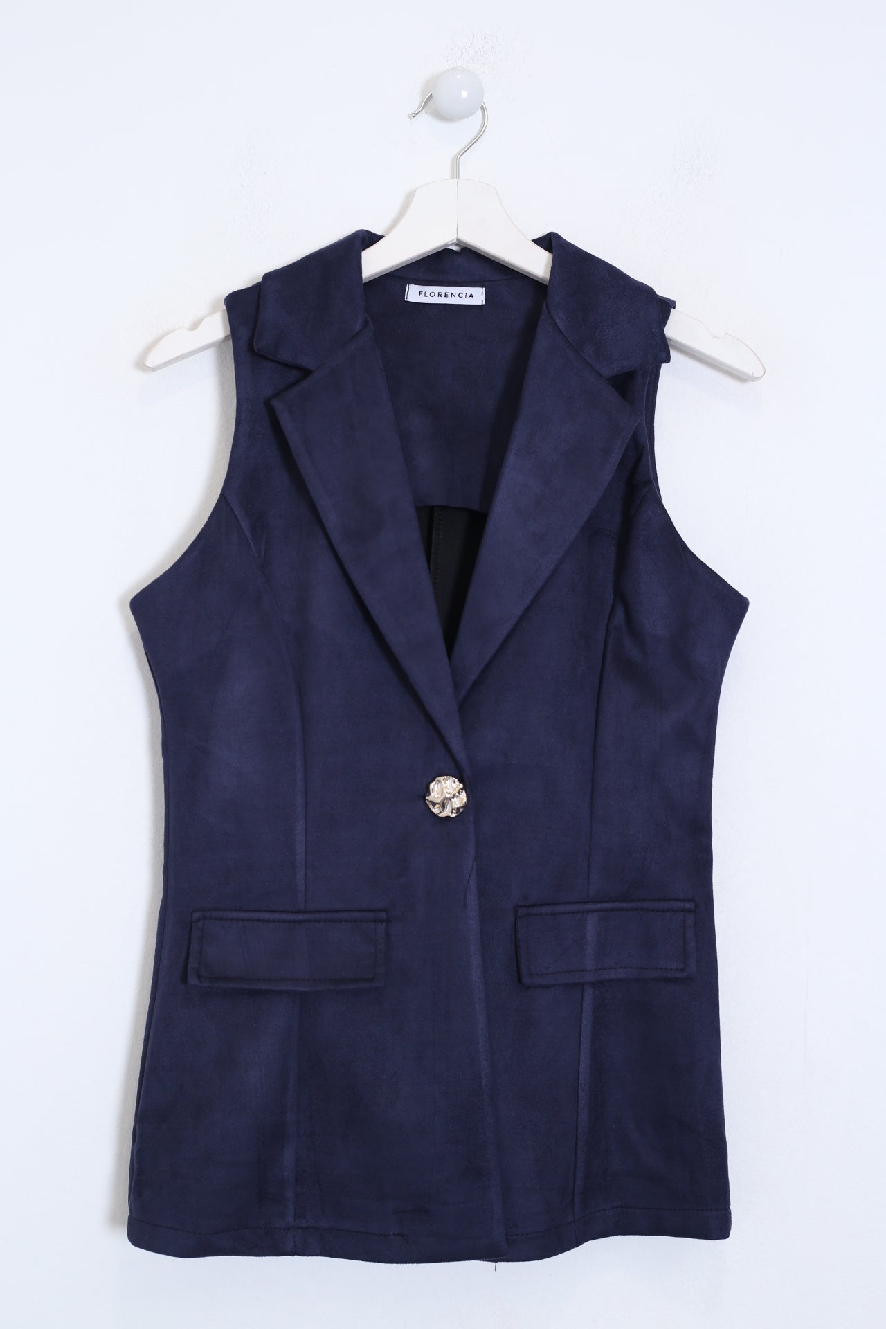 Chaleco antelina solapas