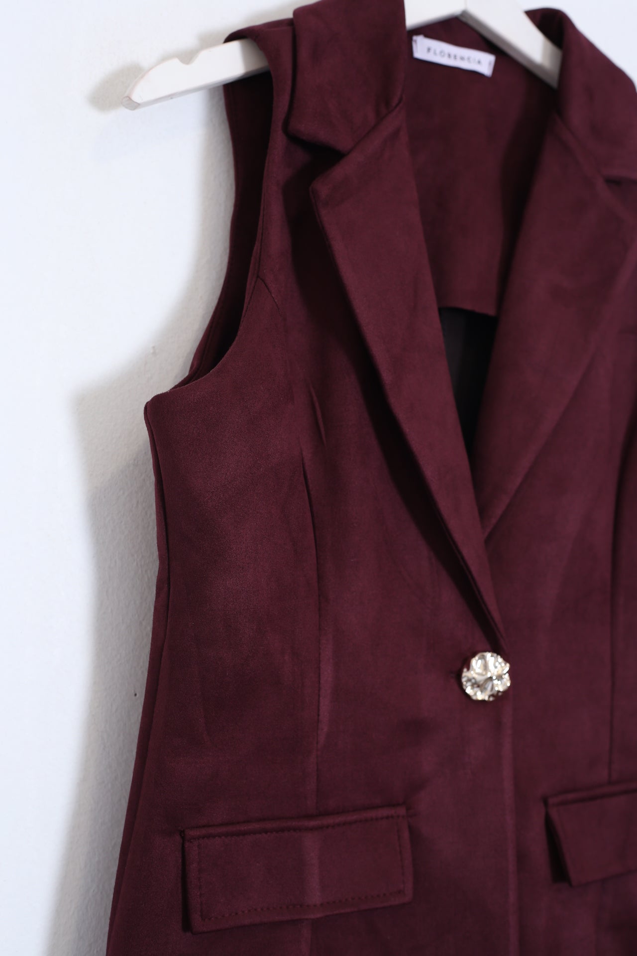 Chaleco antelina solapas