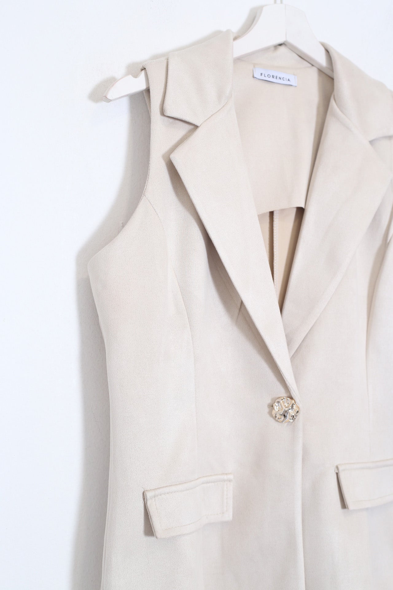 Chaleco antelina solapas