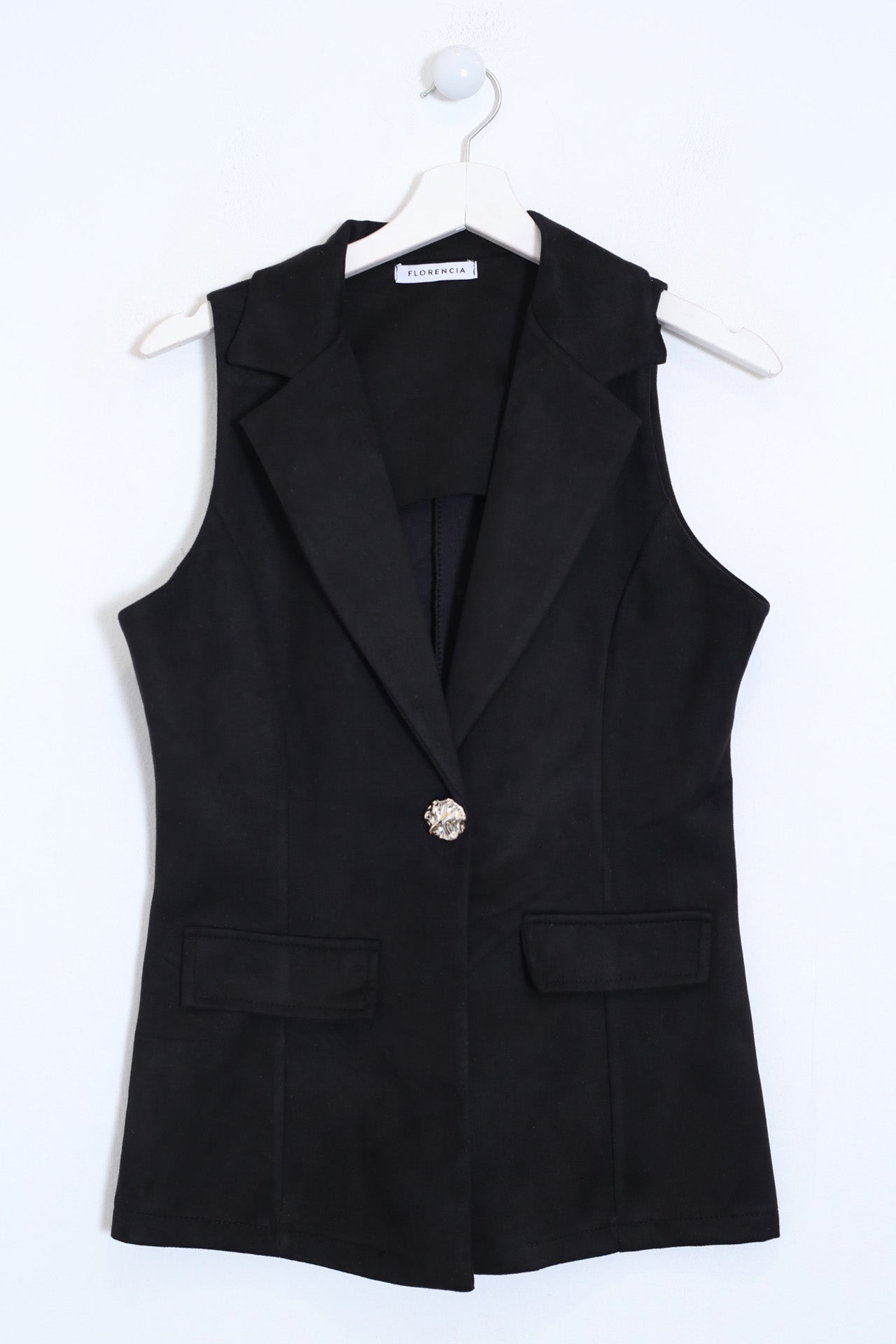 Chaleco antelina solapas