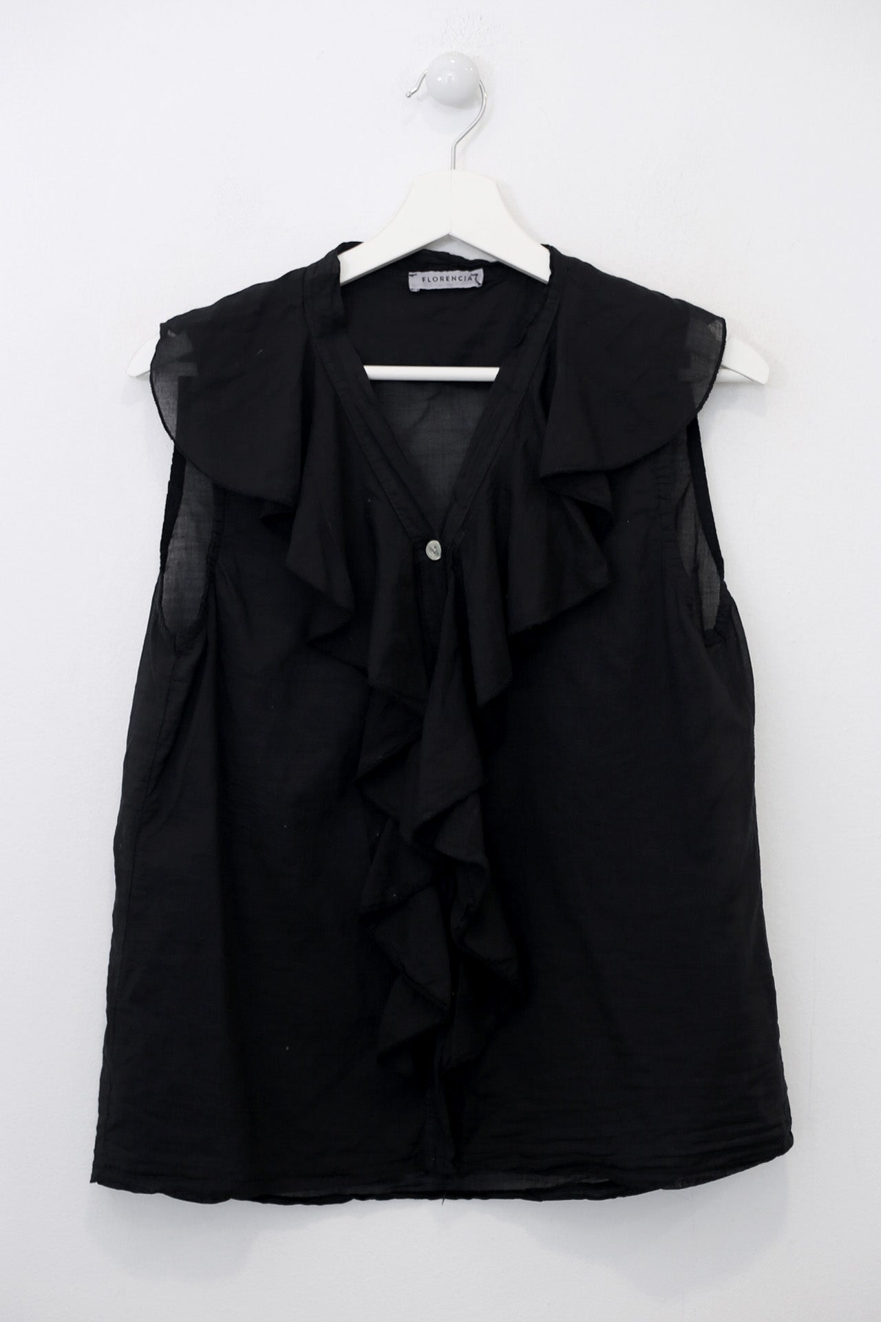 Top voile botones