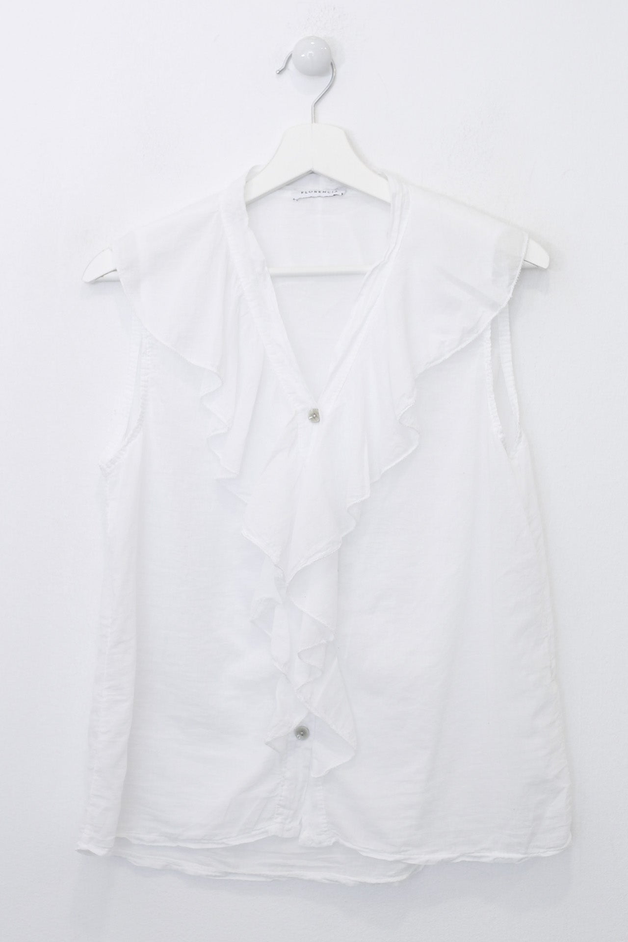 Top voile botones