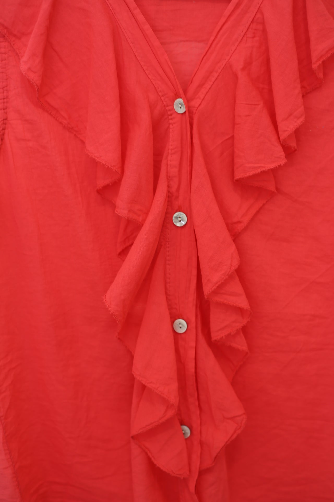 Top voile botones