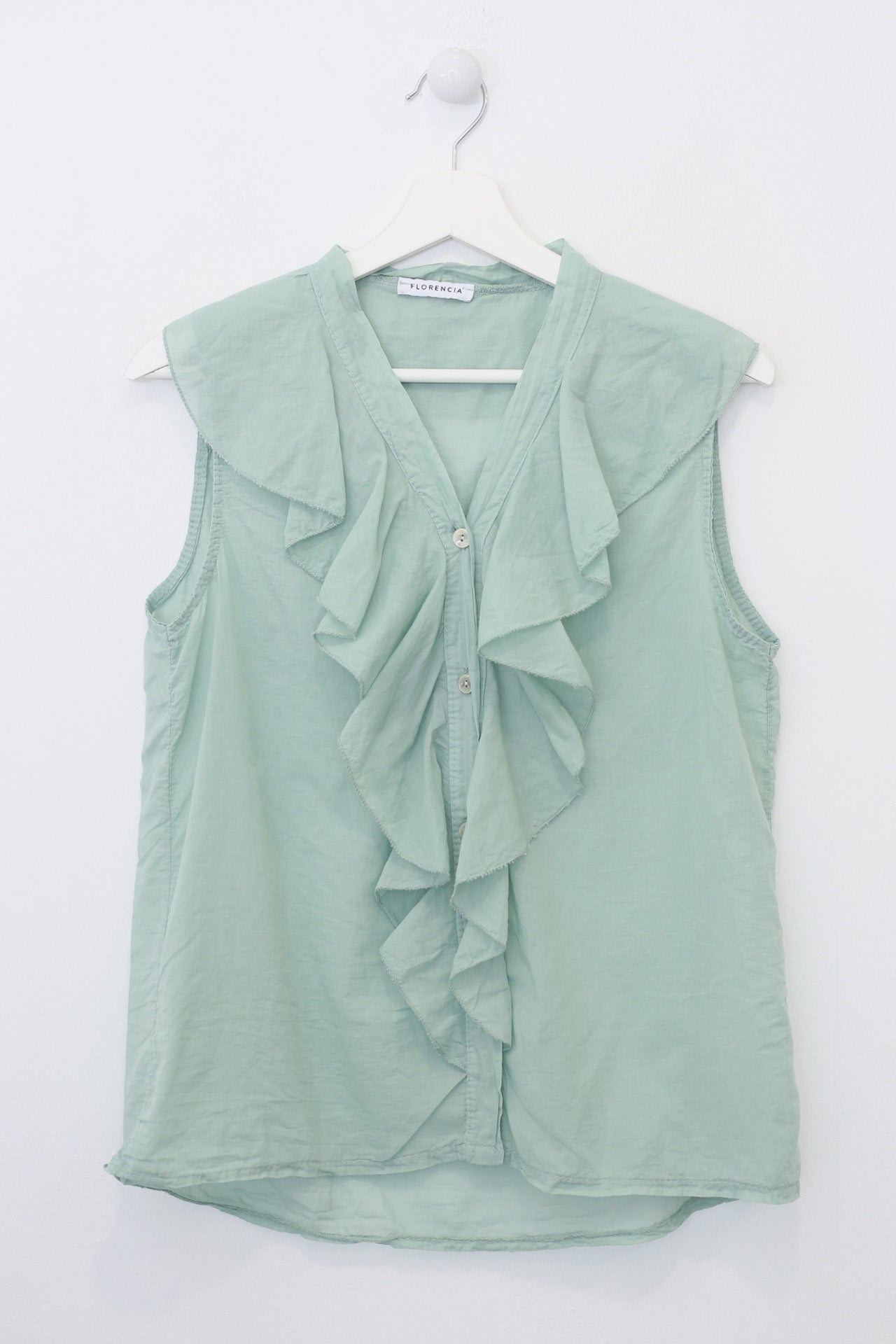 Top voile botones
