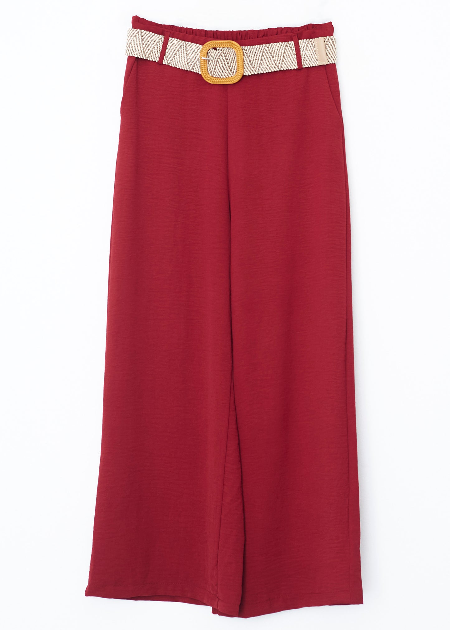 Flowy trousers with belt