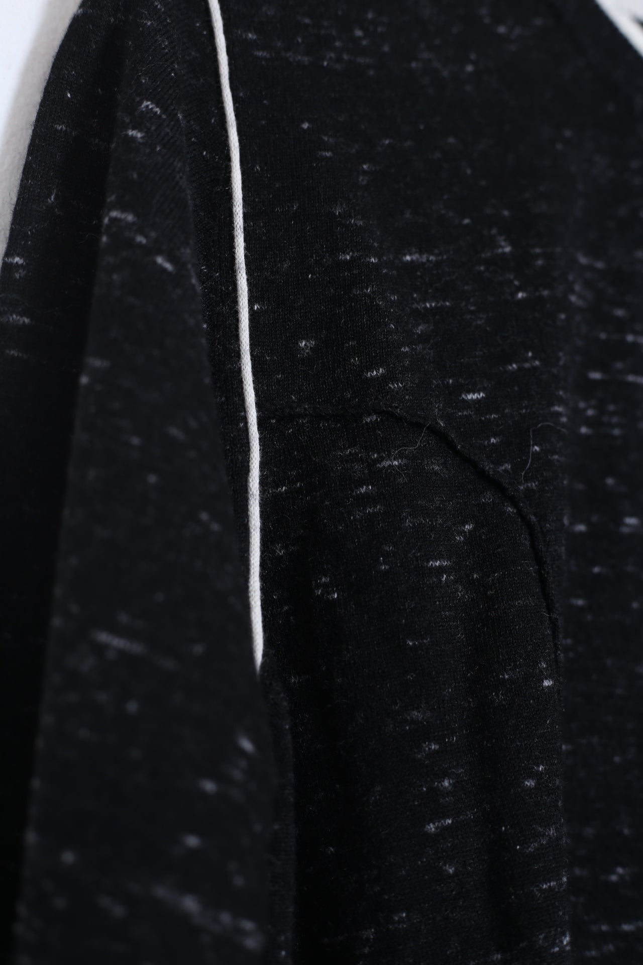 Chaqueta lana cremallera jaspeada