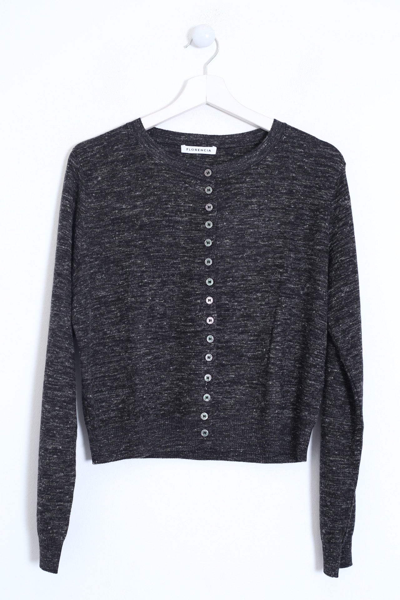 Cárdigan lana jaspeado