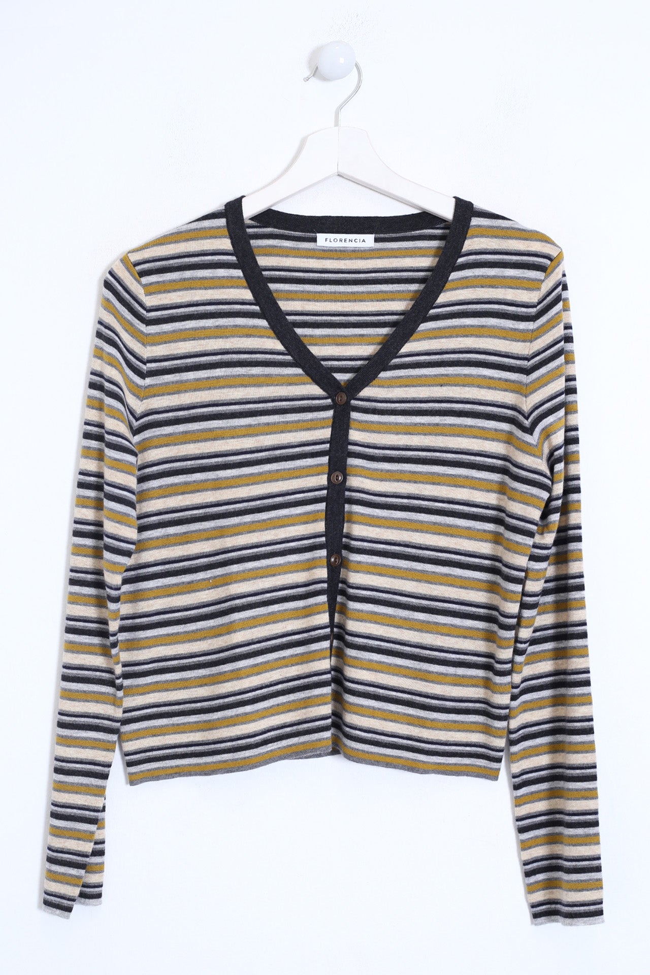 Cárdigan mohair rayas