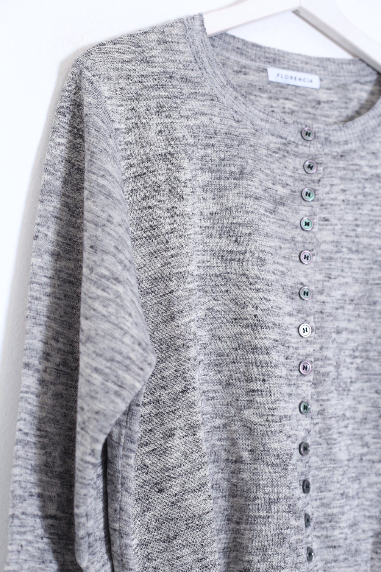 Cárdigan lana jaspeado