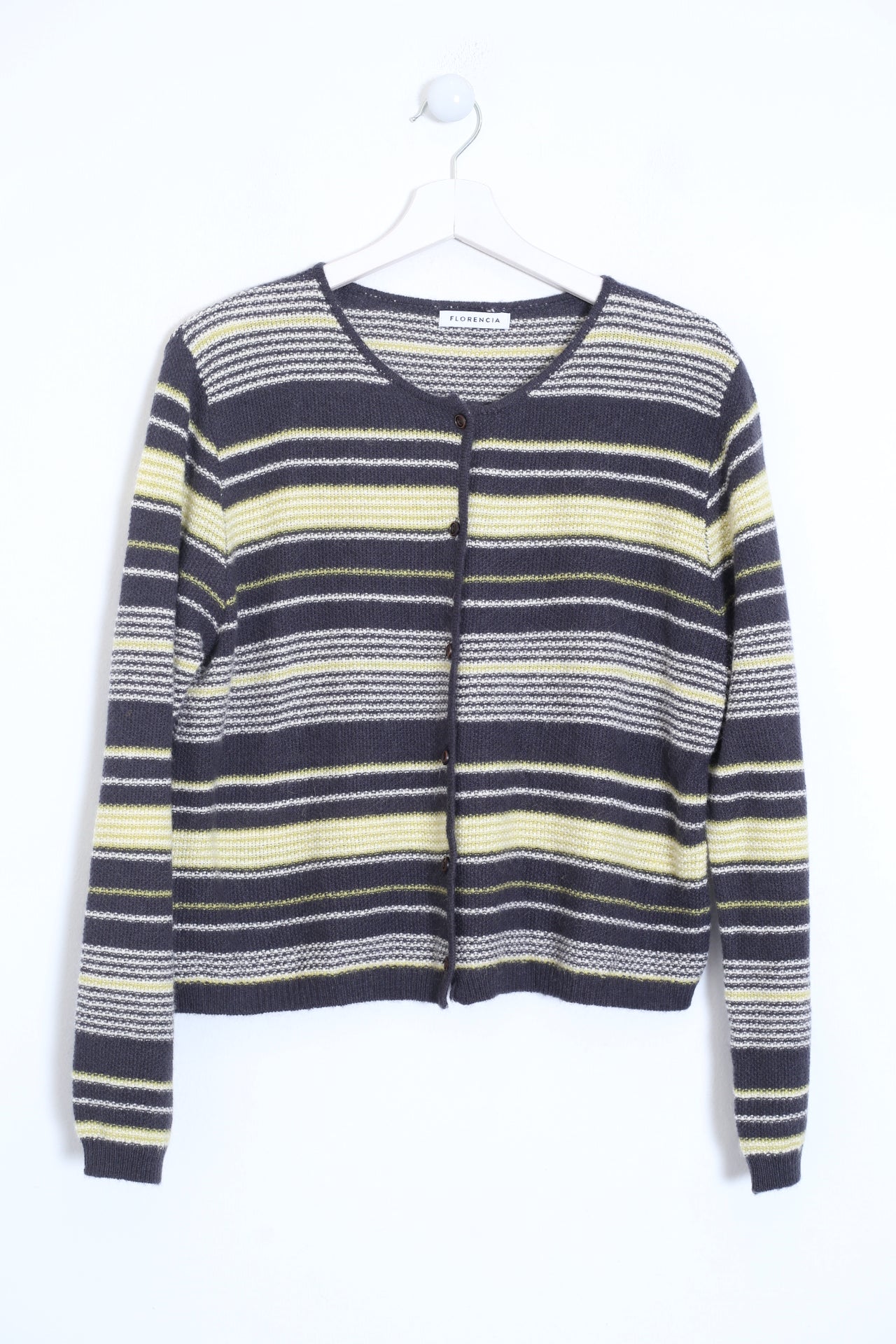 Cárdigan mohair rayas