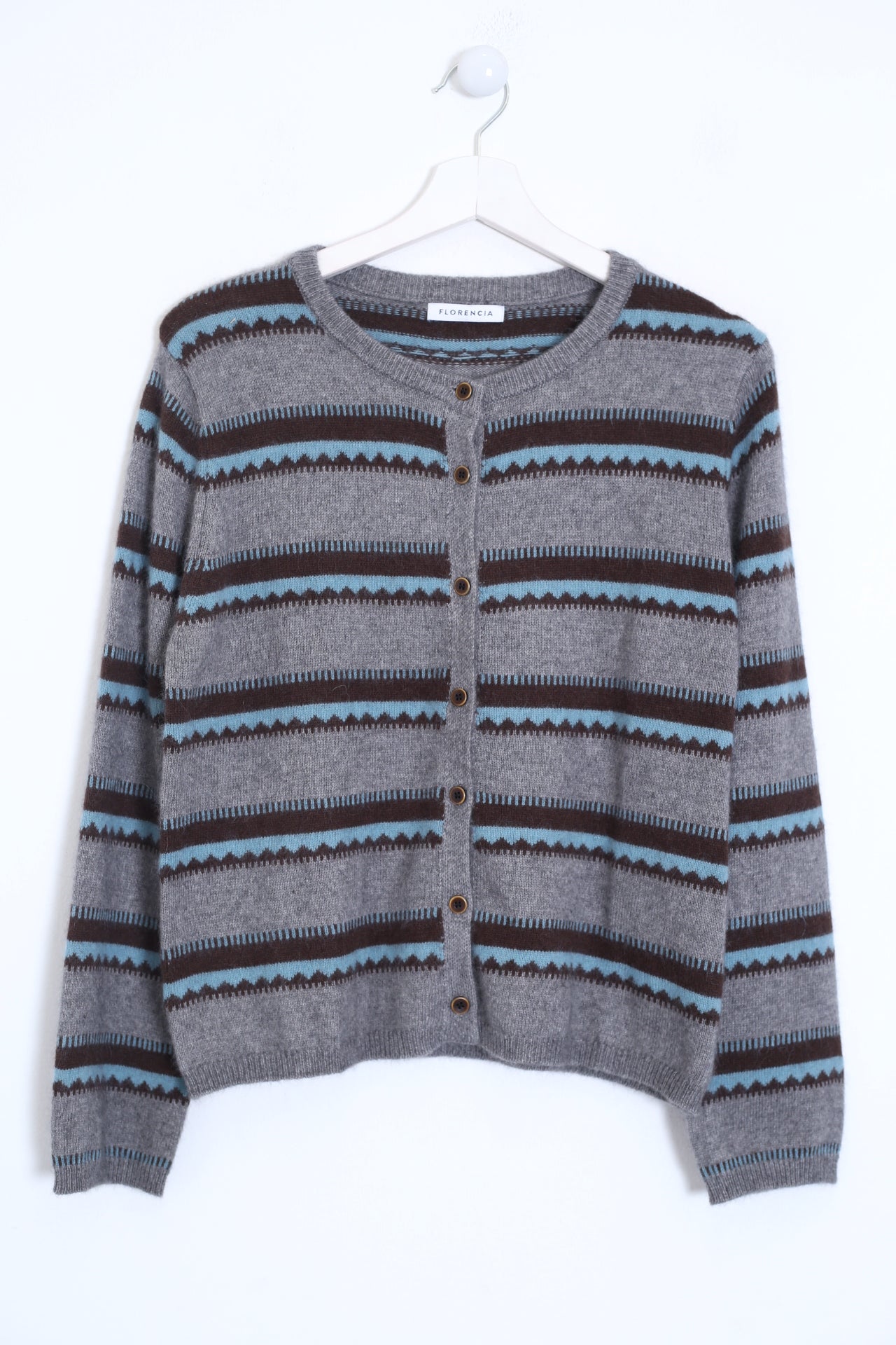 Cárdigan mohair rayas