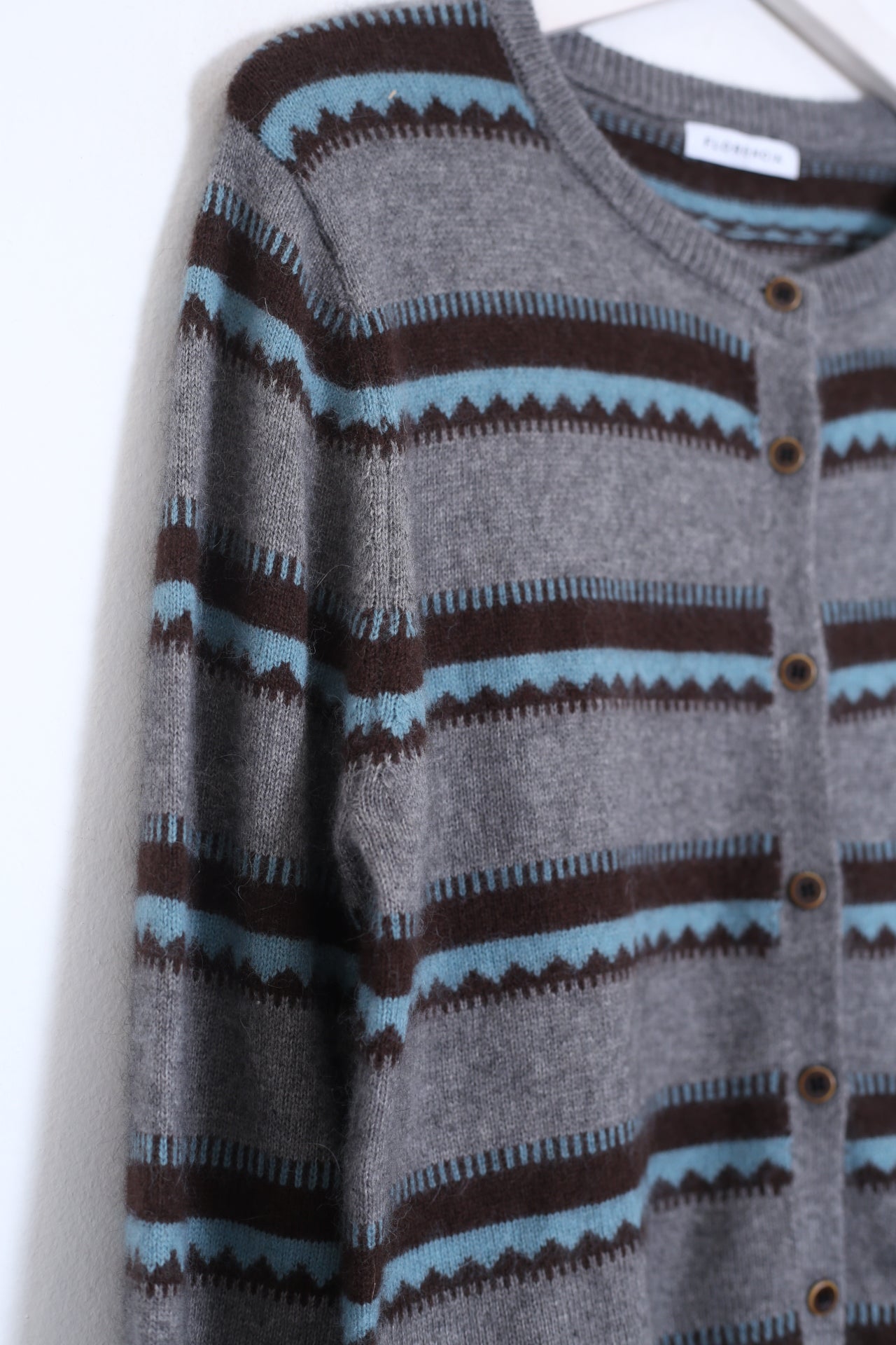 Cárdigan mohair rayas