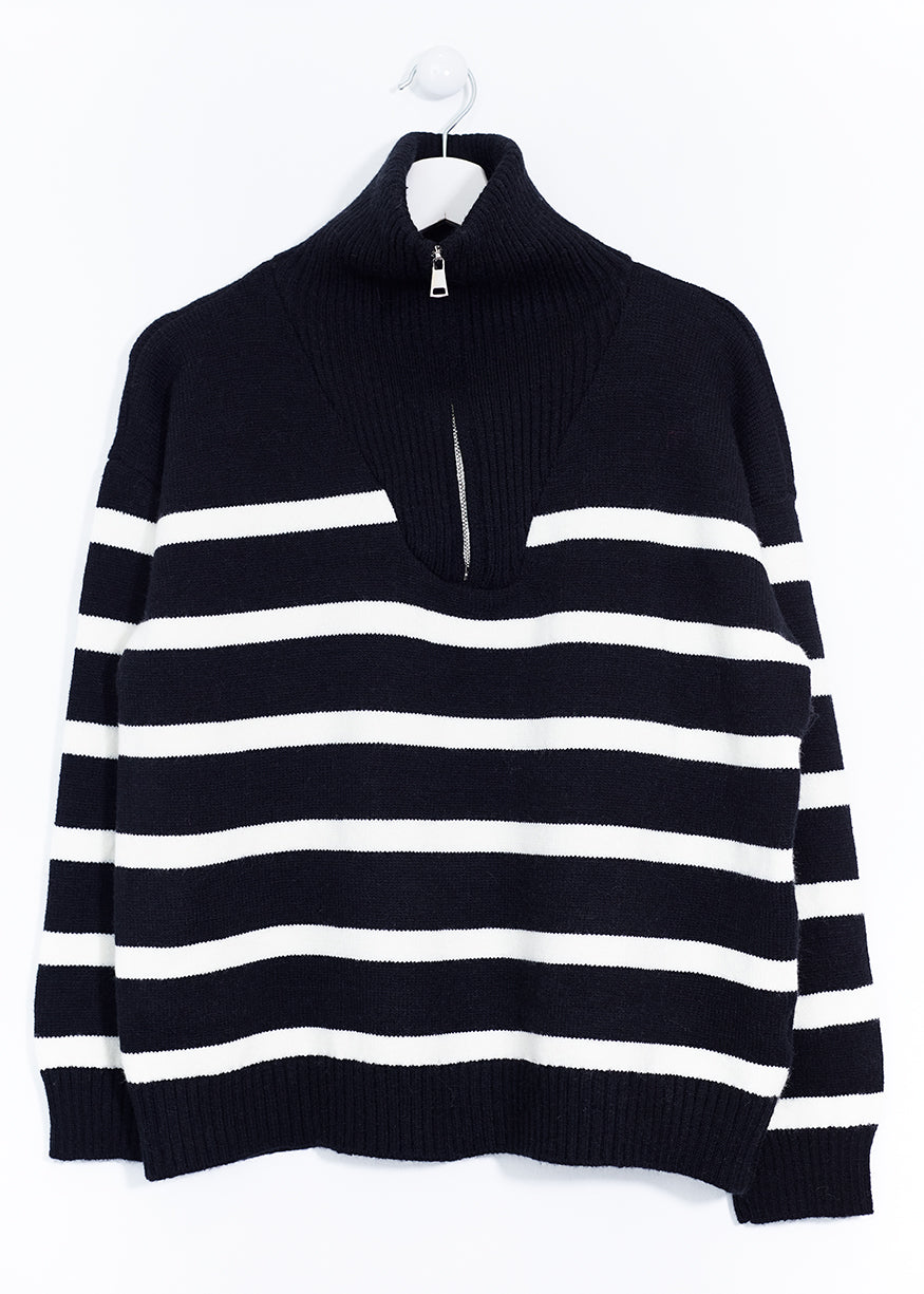 Monochromatic striped sweater