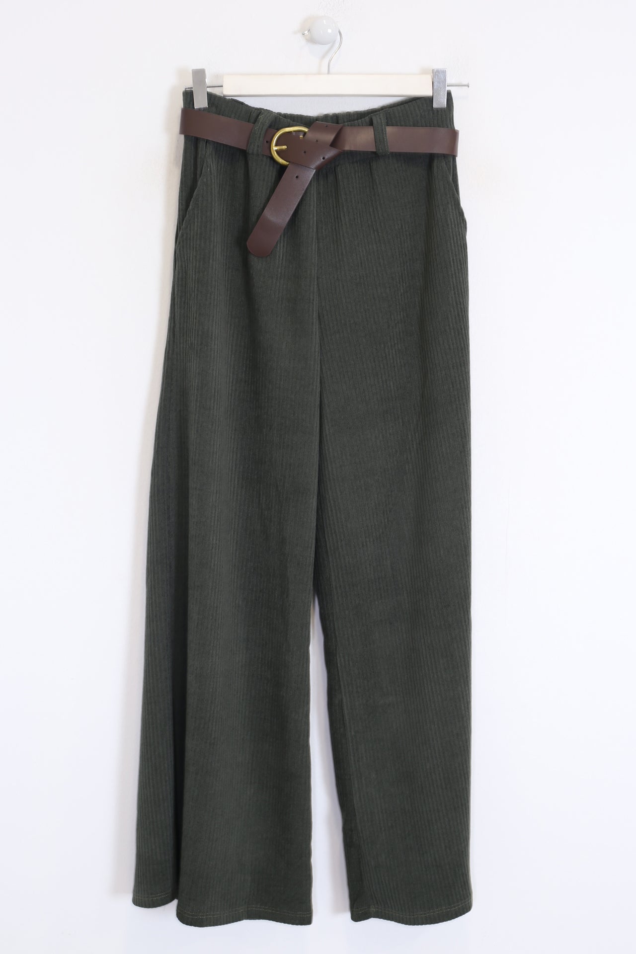 Pantalones pana palazzo