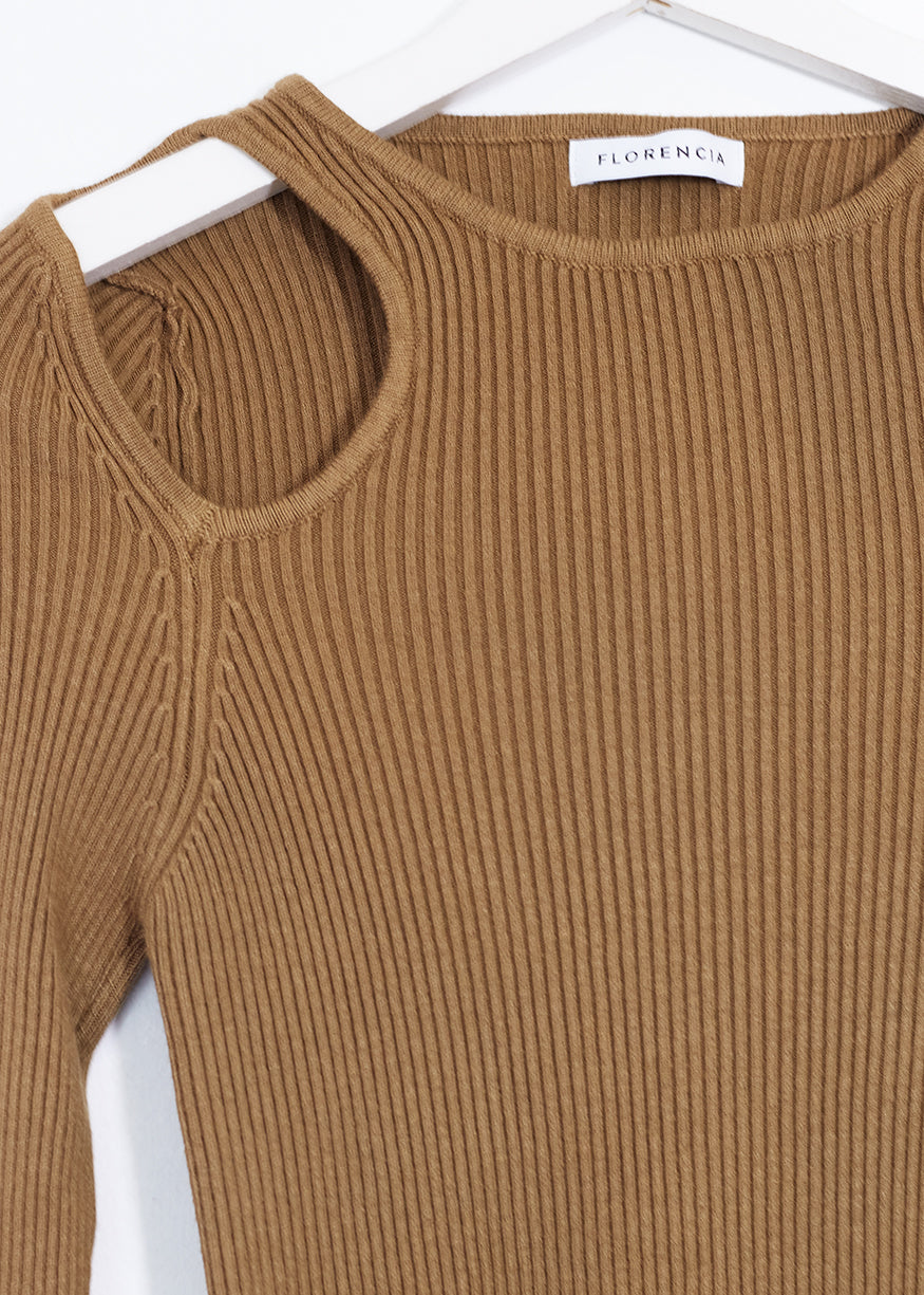 Cut out knit sweater