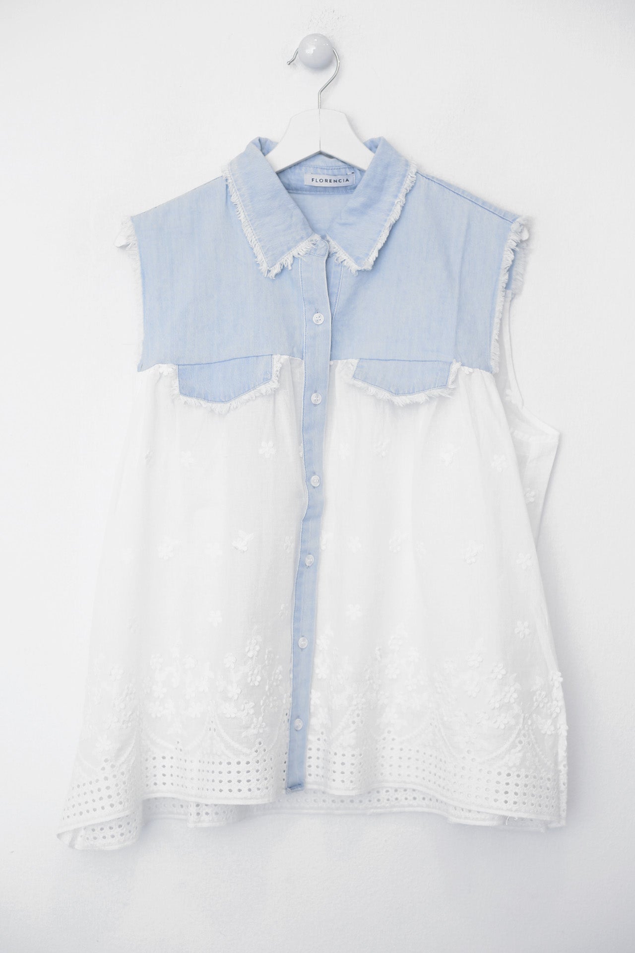 Camisa batista denim