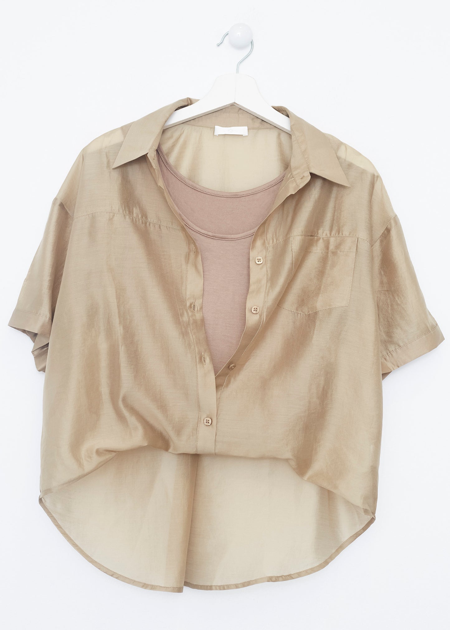 Organza shirt-top