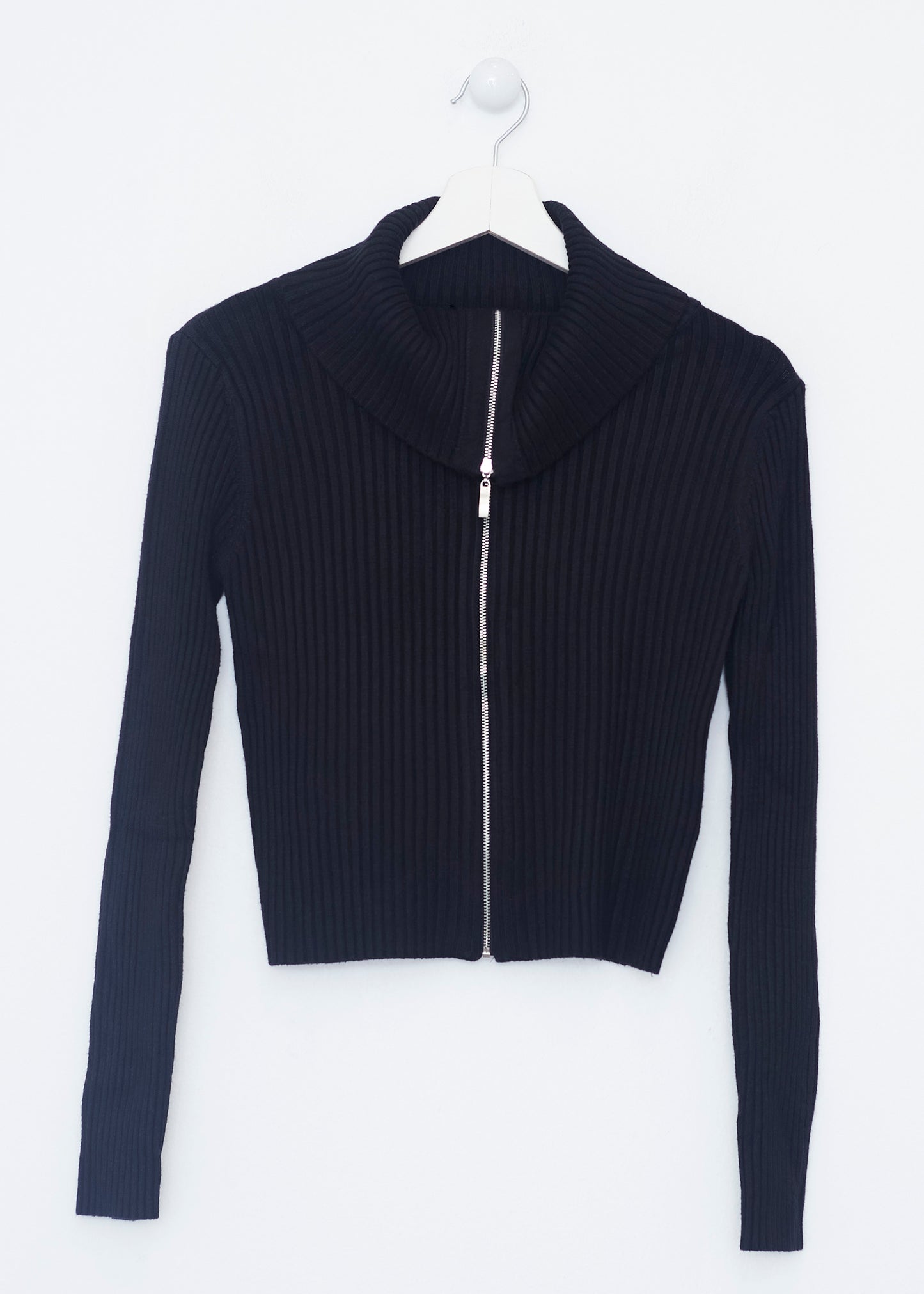 Chaqueta tricot cuello subido