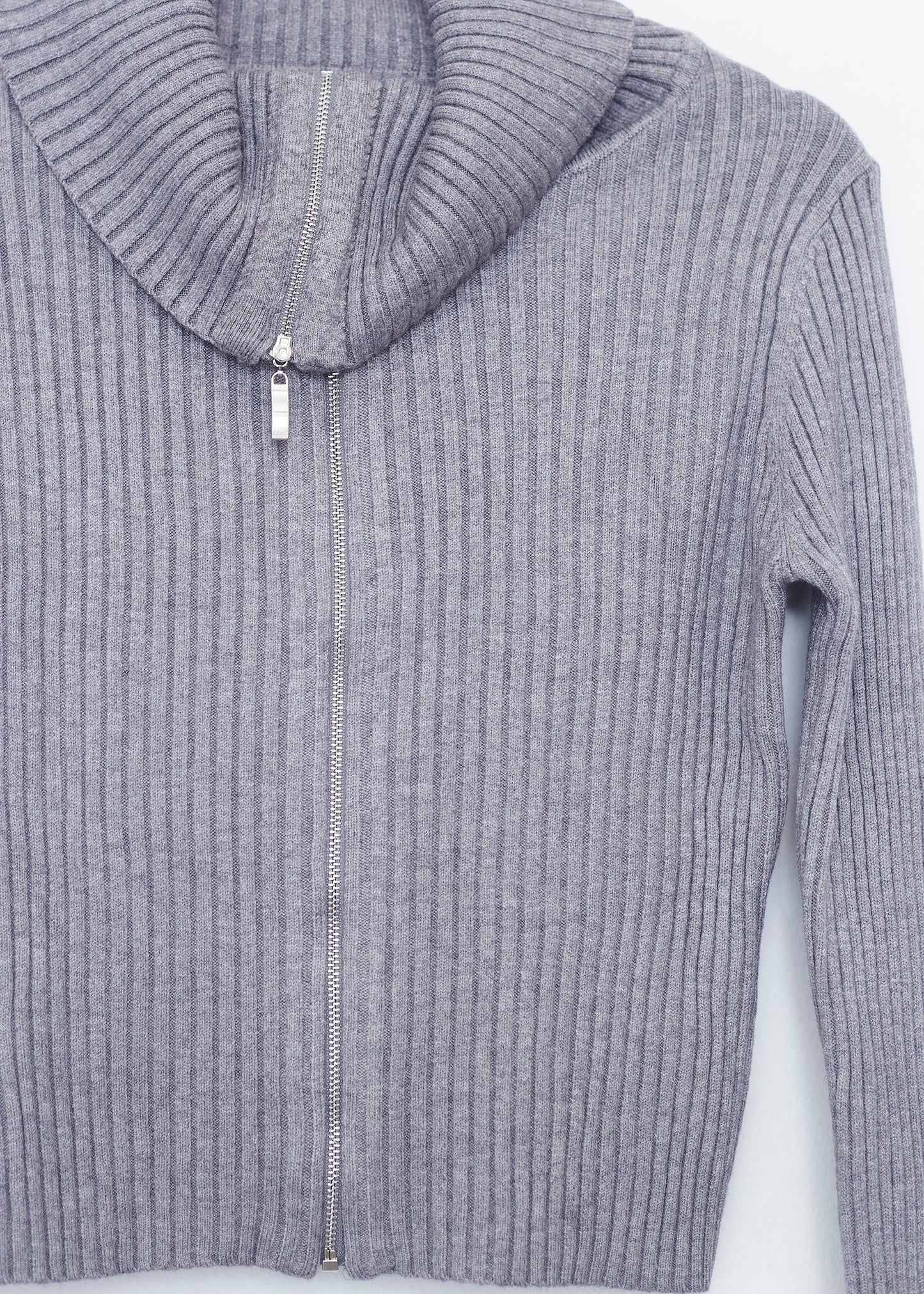 Chaqueta tricot cuello subido