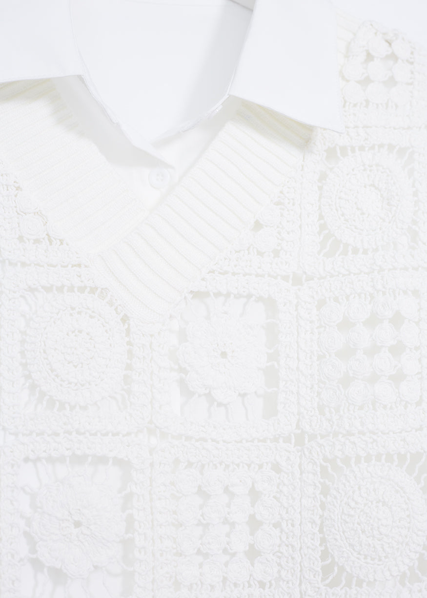 Camisa combinada chaleco crochet