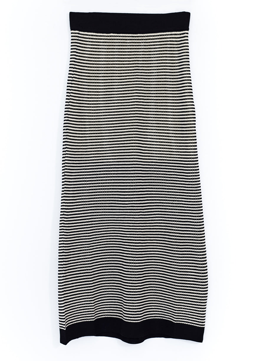 Striped tricot skirt