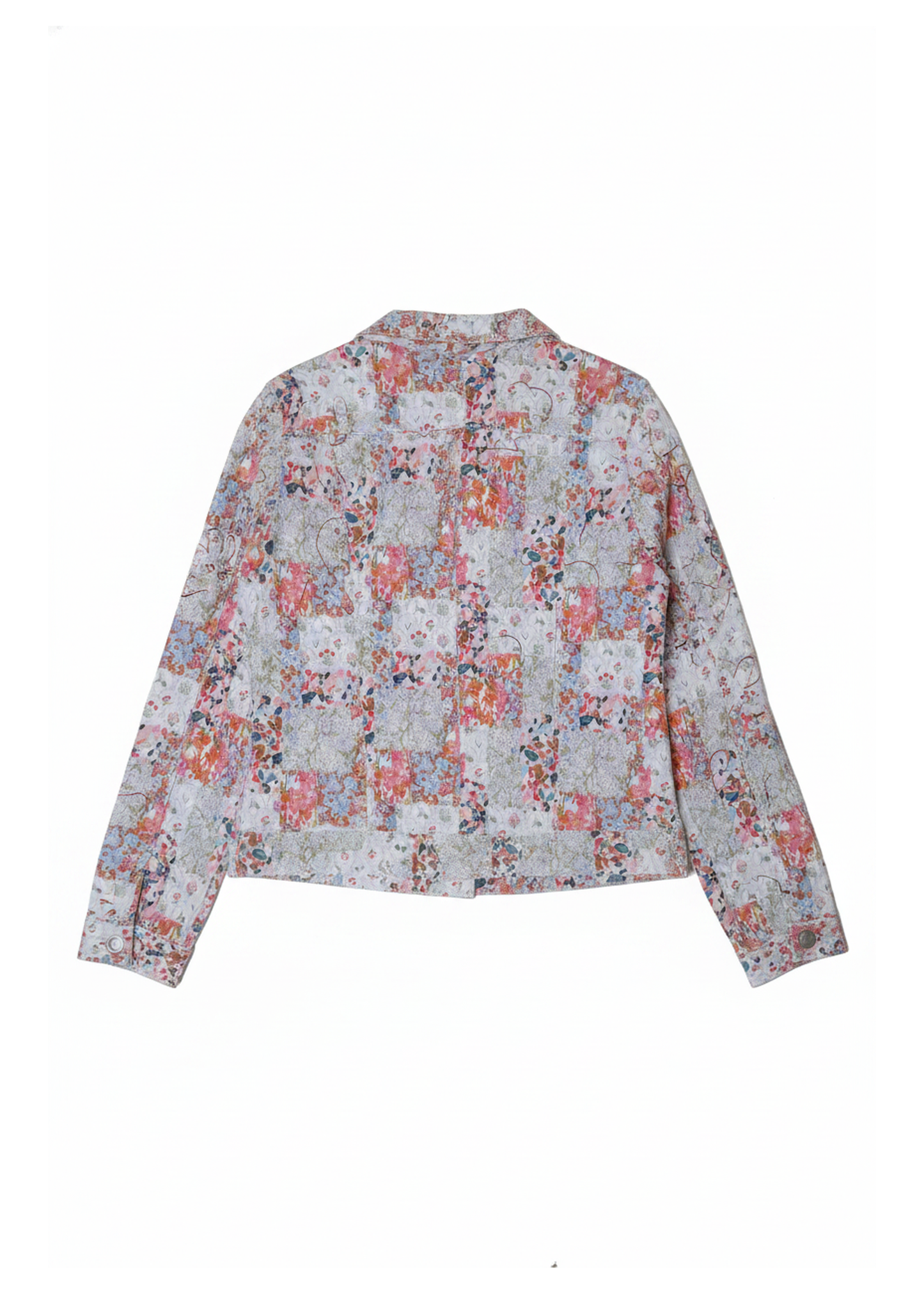 Cazadora estampada denim