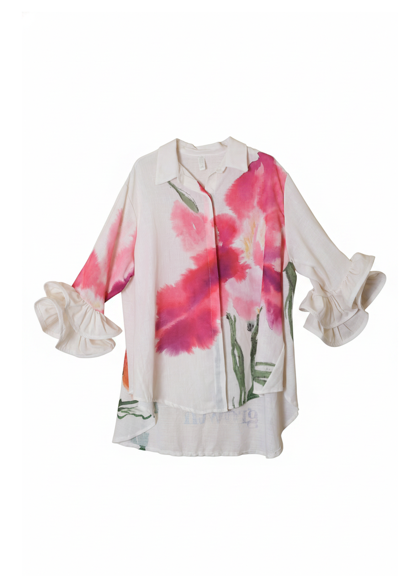 Camisa estampada volantes