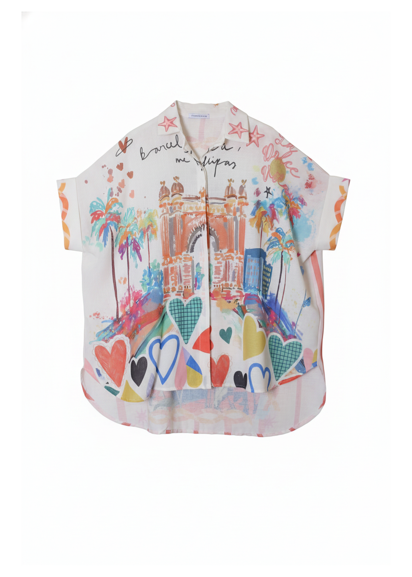 Camisa oversize estampada