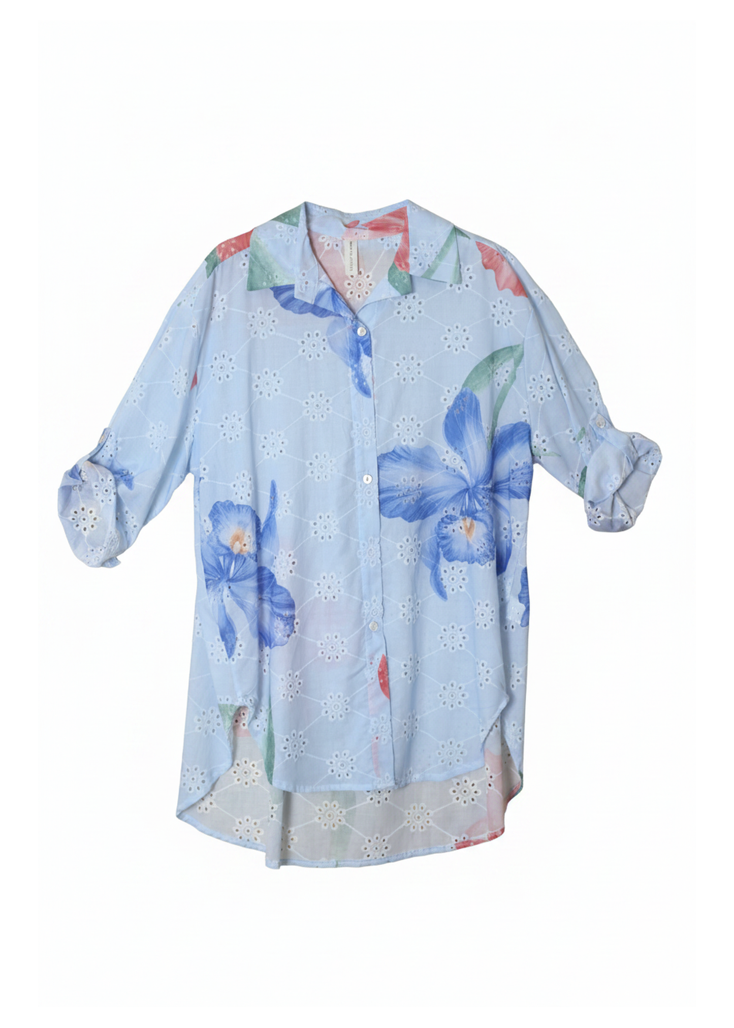 Camisa bordada estampada
