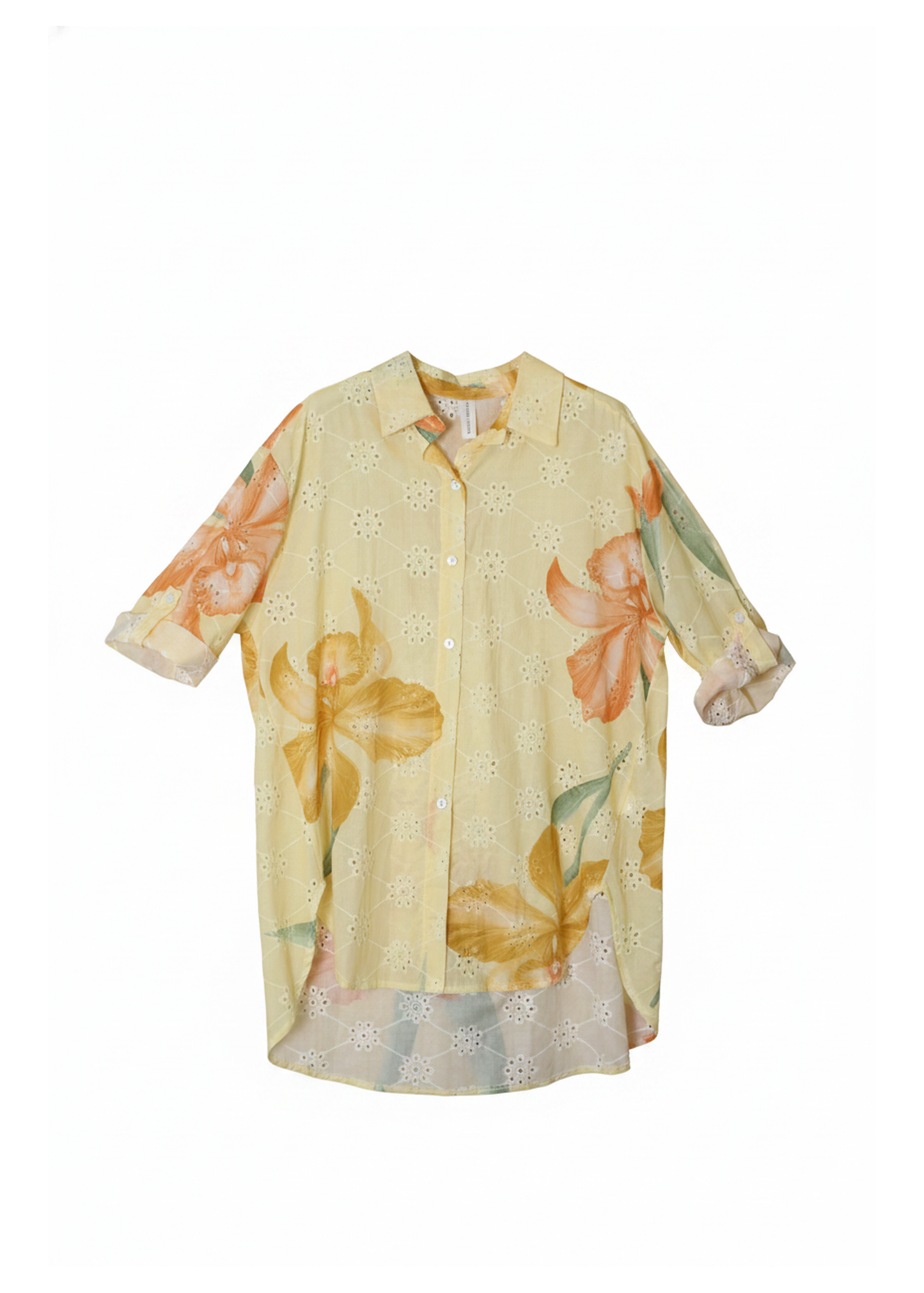 Camisa bordada estampada