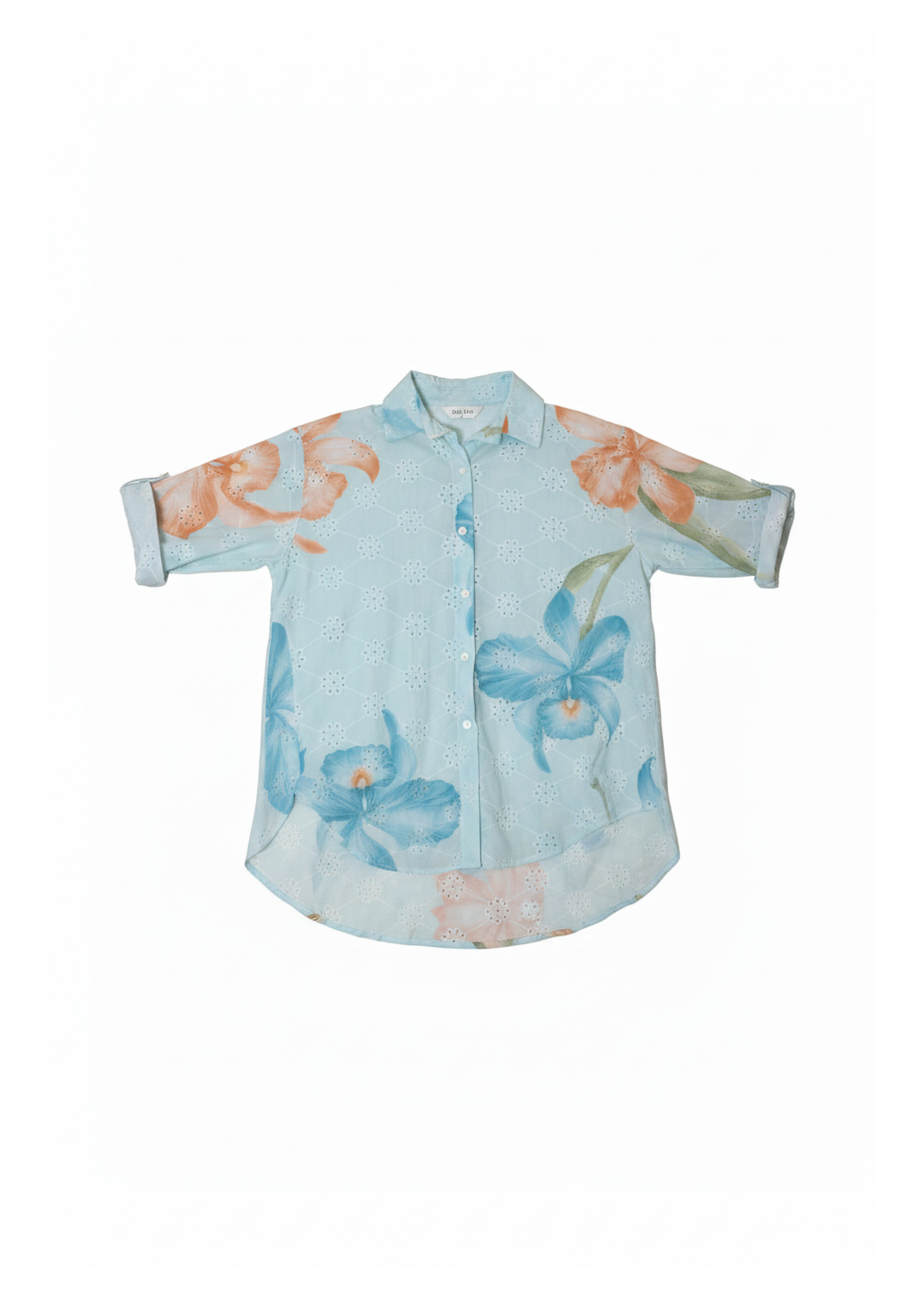 Camisa bordada estampada