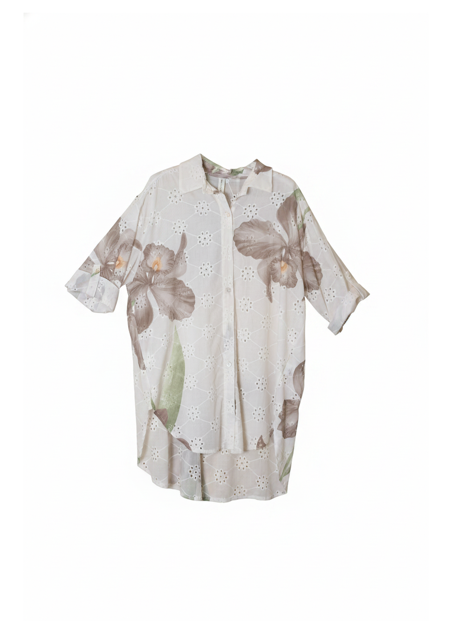 Camisa bordada estampada