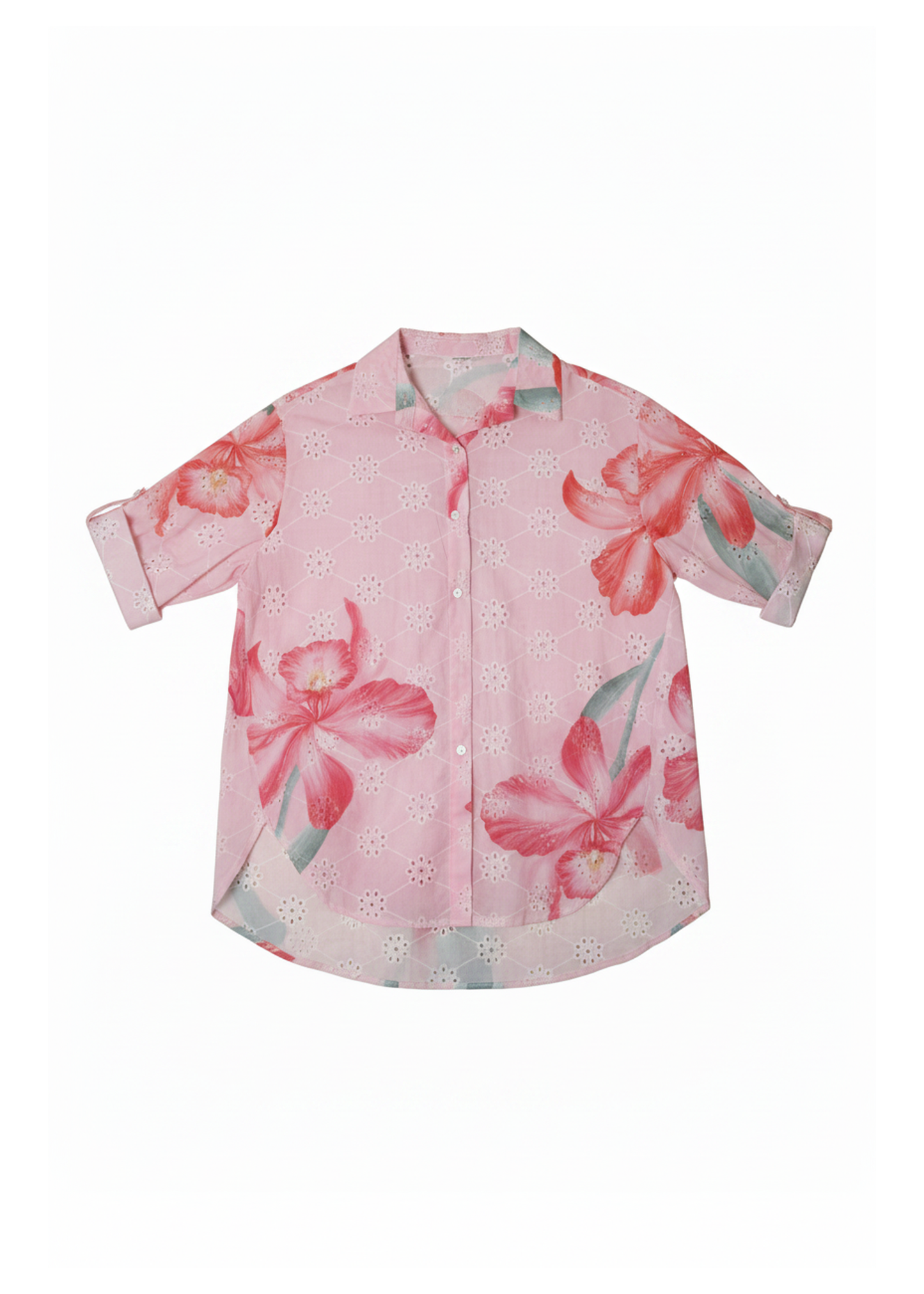 Camisa bordada estampada