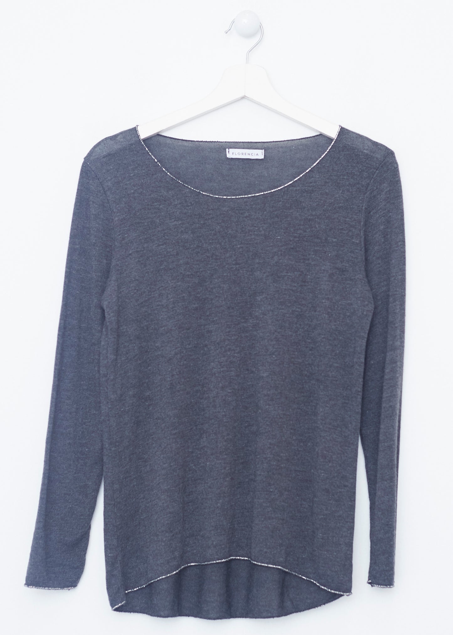 Silver round neck t-shirt