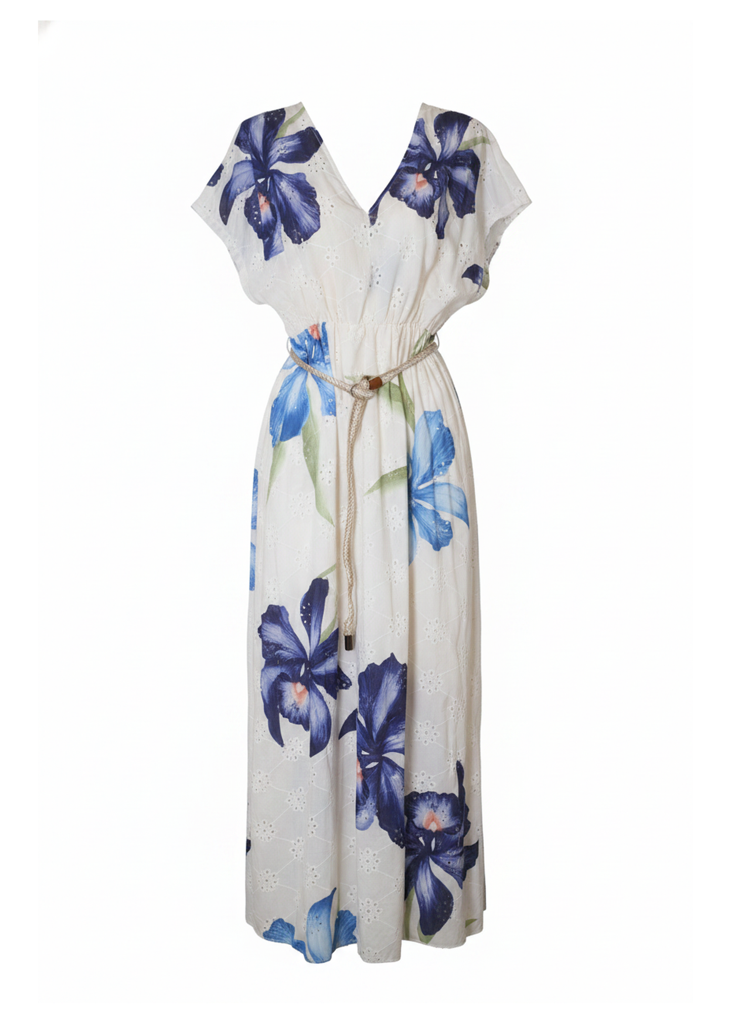 Vestido bordado estampado