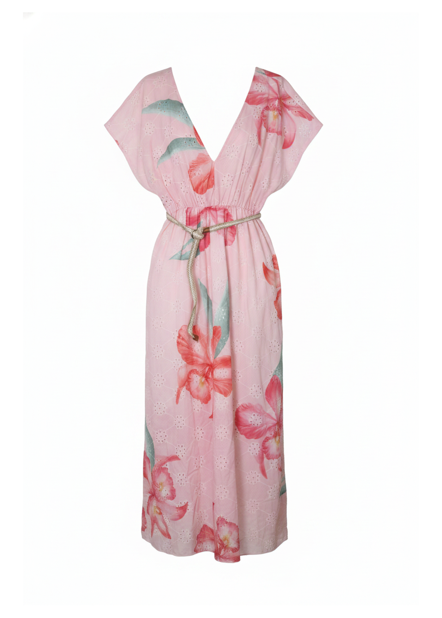 Vestido bordado estampado