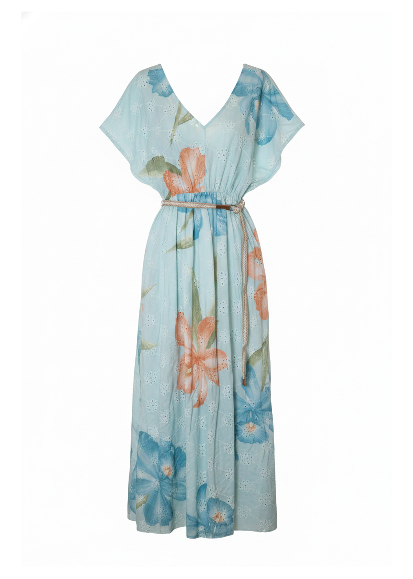 Vestido bordado estampado