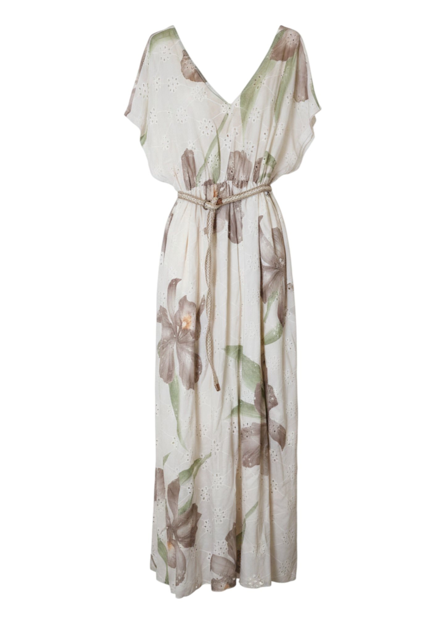 Vestido bordado estampado