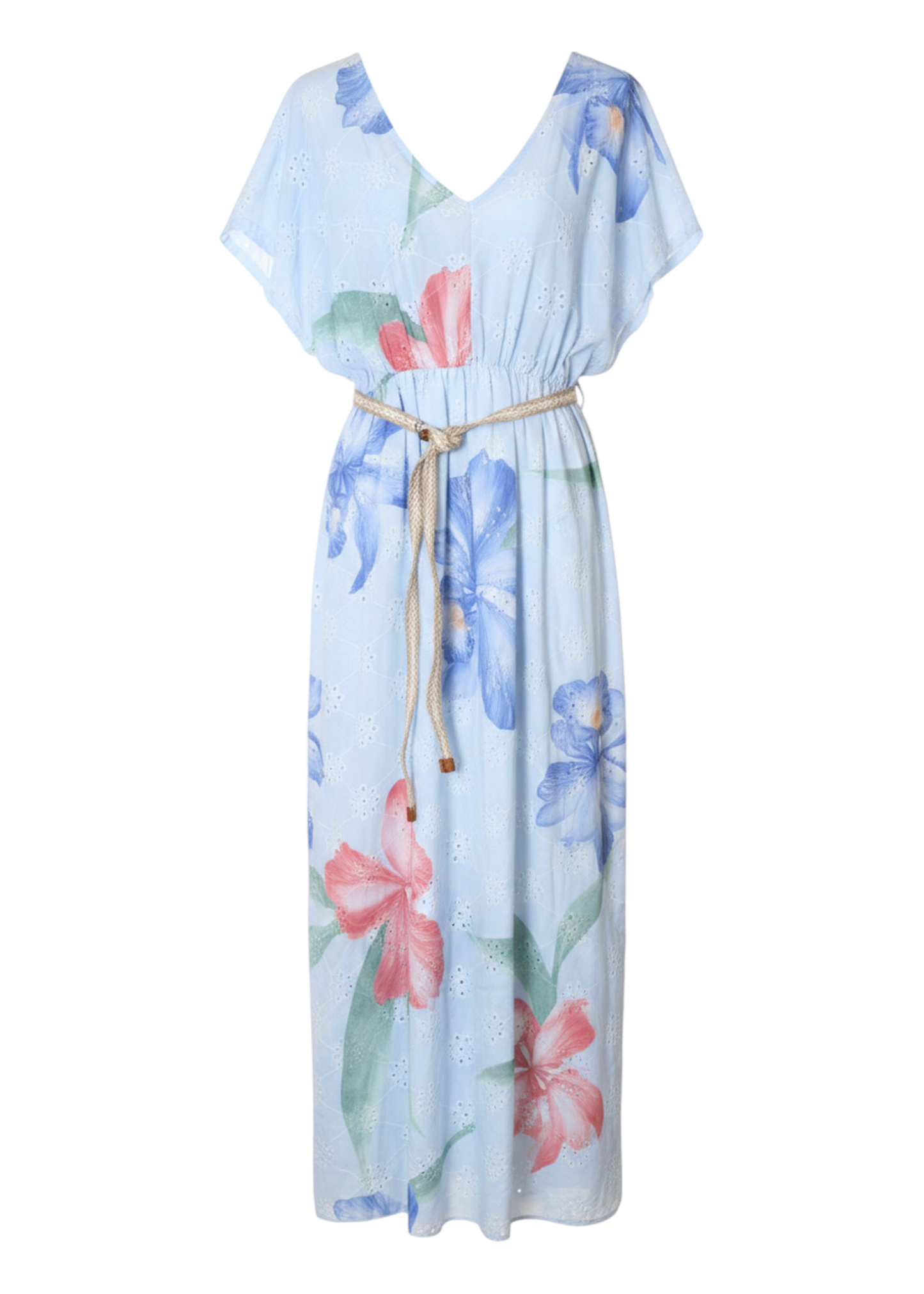Vestido bordado estampado