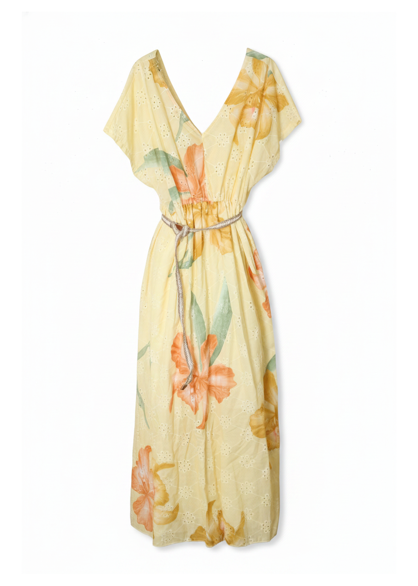 Vestido bordado estampado