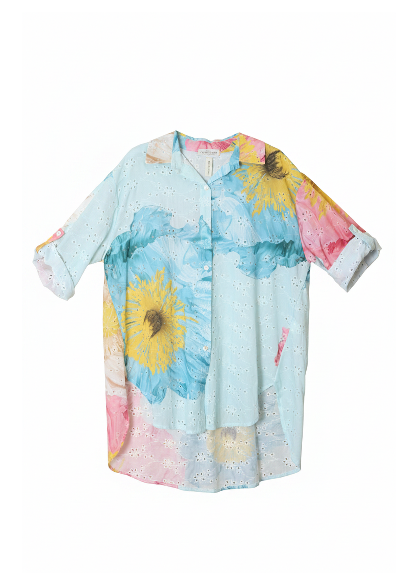 Camisa bordada estampada