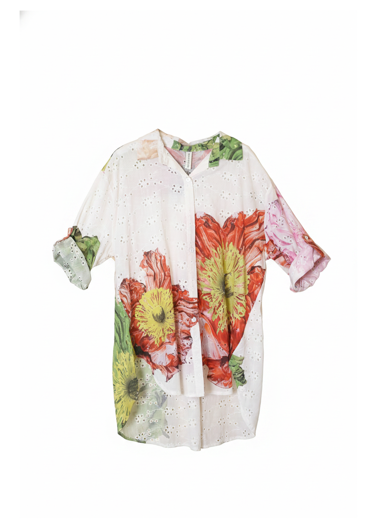 Camisa bordada estampada