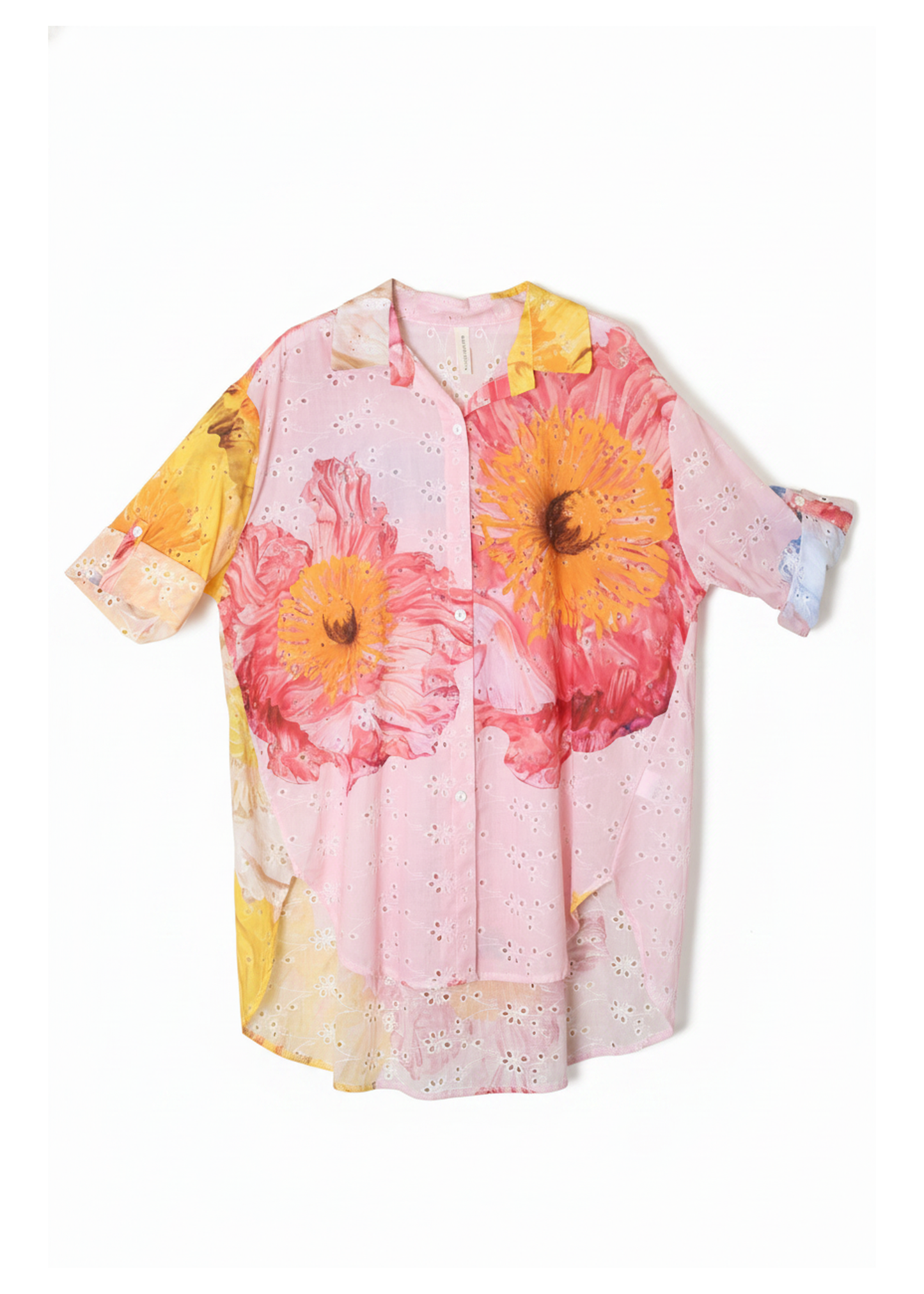 Camisa bordada estampada